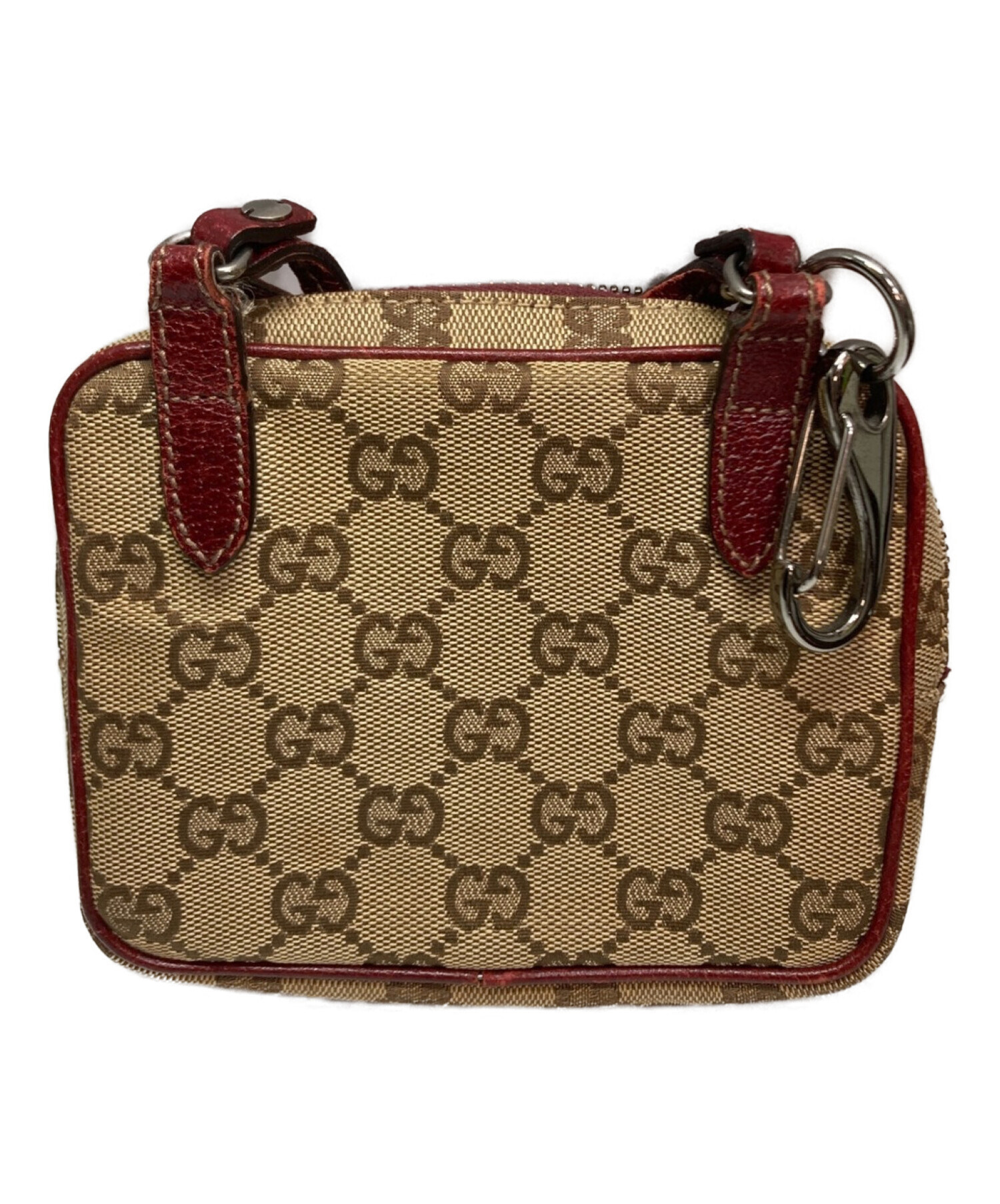 中古・古着通販】GUCCI (グッチ) GGポシェットショルダーポーチ ベージュ×レッド｜ブランド・古着通販 トレファク公式【TREFAC  FASHION】スマホサイト