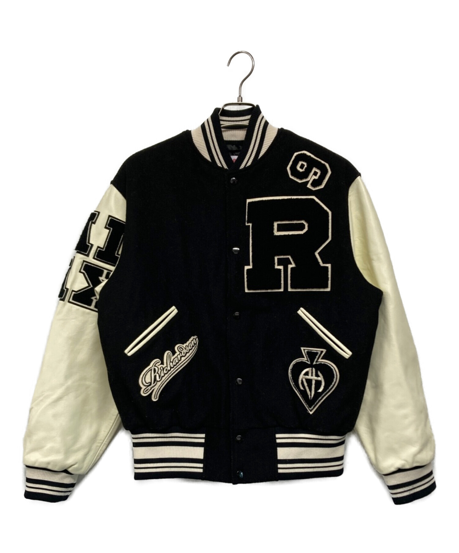 Richardson (リチャードソン) MAGAZINE VARSITY JACKET ブラック サイズ:SIZE S