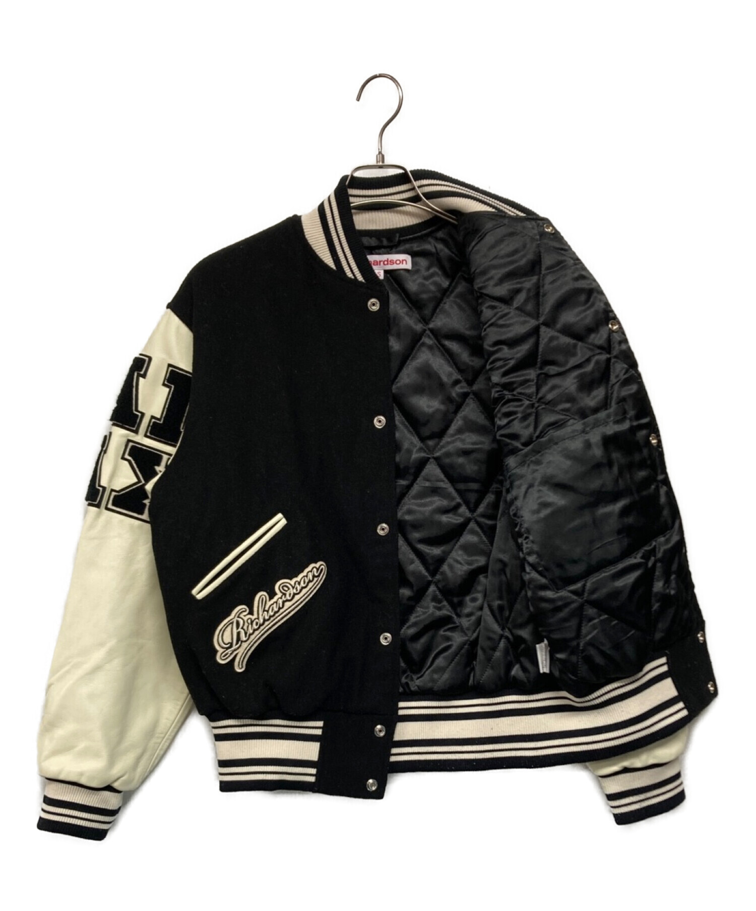 Richardson (リチャードソン) MAGAZINE VARSITY JACKET ブラック サイズ:SIZE S