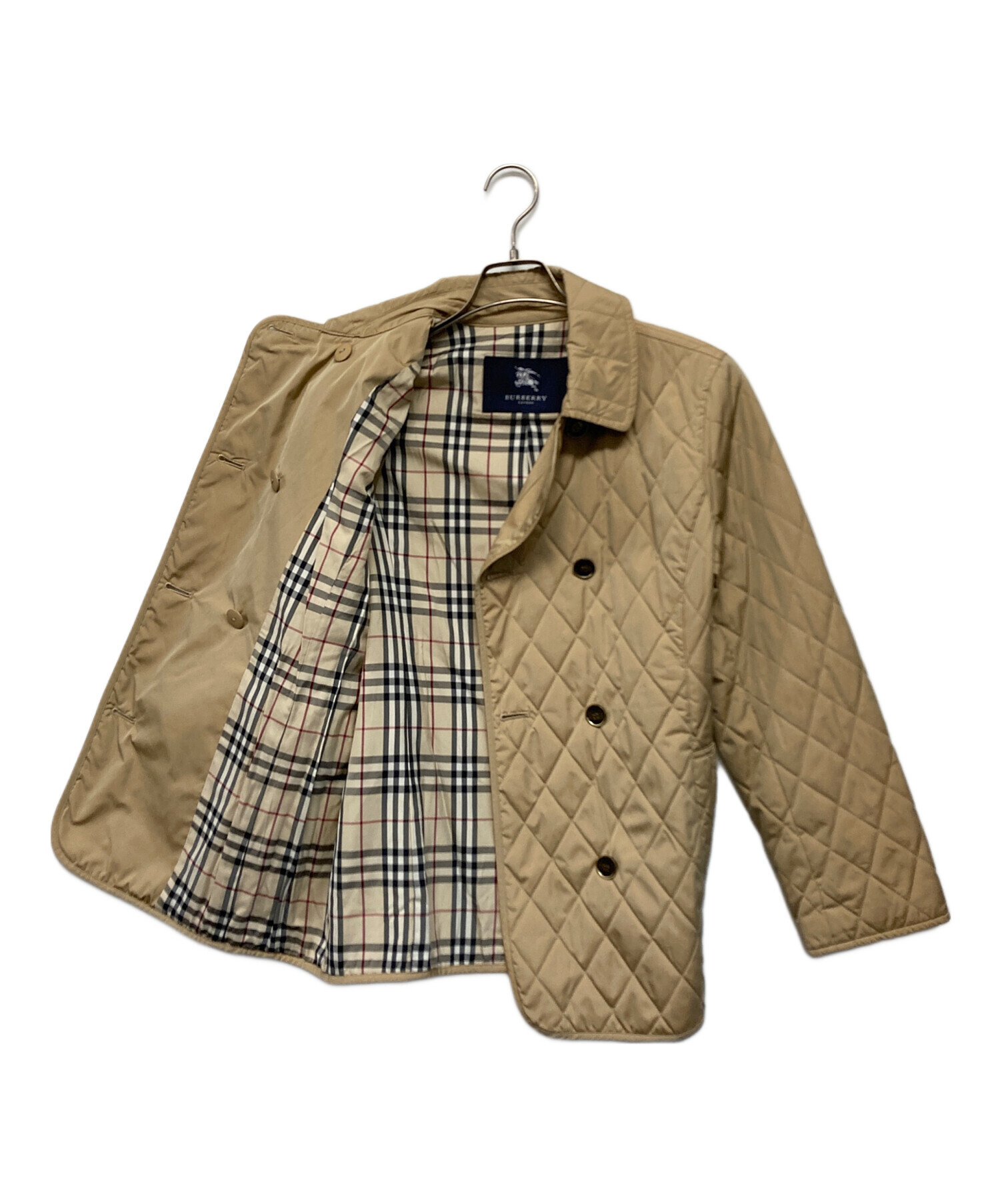 ◇バーバリー/BURBERRY◇140cm キルティングジャケット ベージュ【中古】子供服 キッズ うるさかっ kids ジュニア 女の子