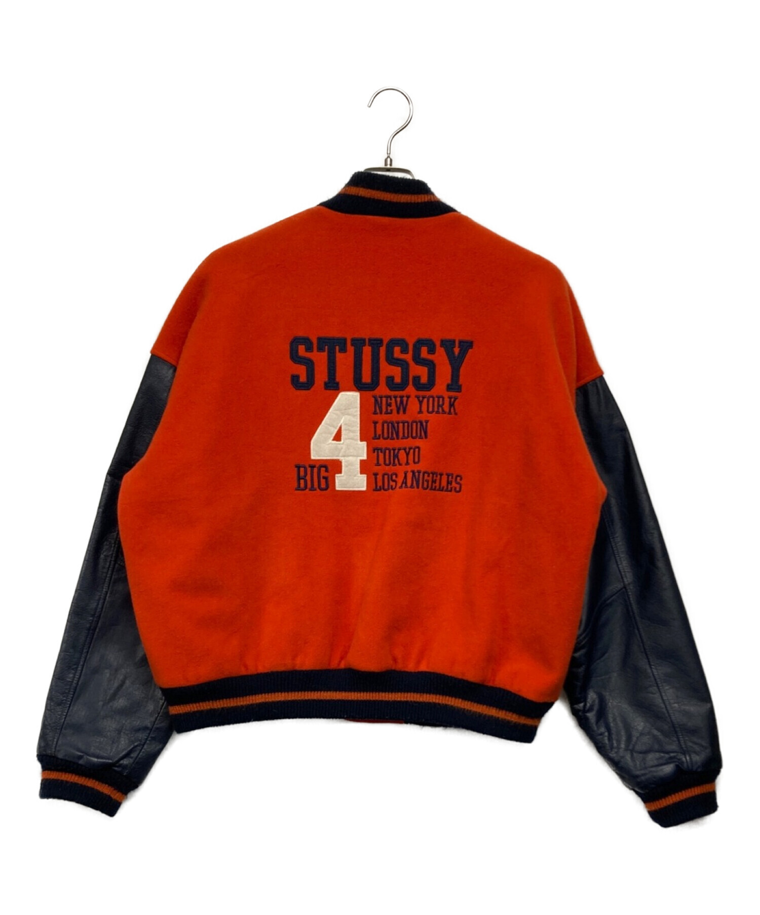 stussy (ステューシー) BIG 4スタジャン オレンジ サイズ:SIZE M