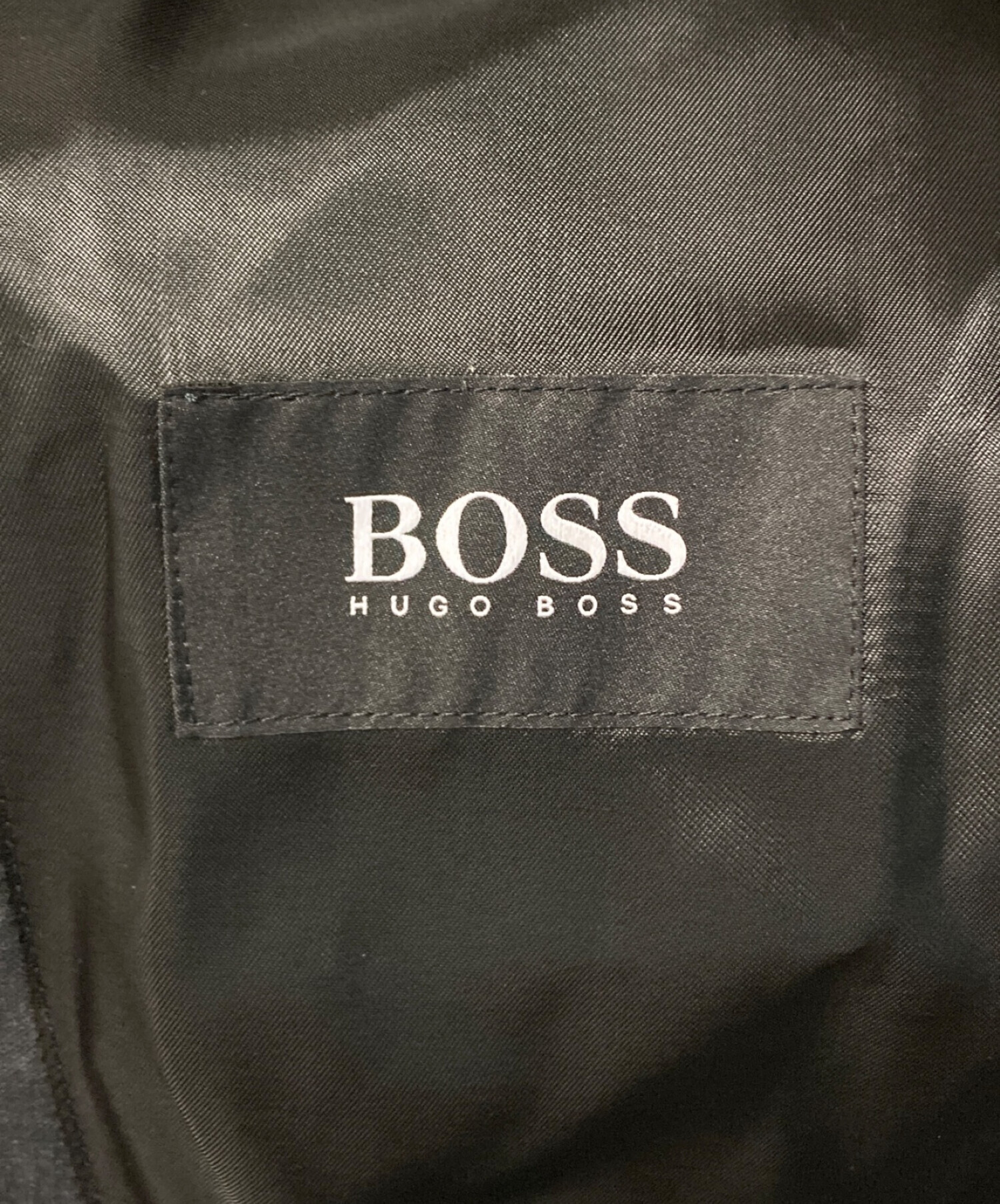 定番 【HUGO size46 テーラードジャケットグレー系 BOSS】デニム 