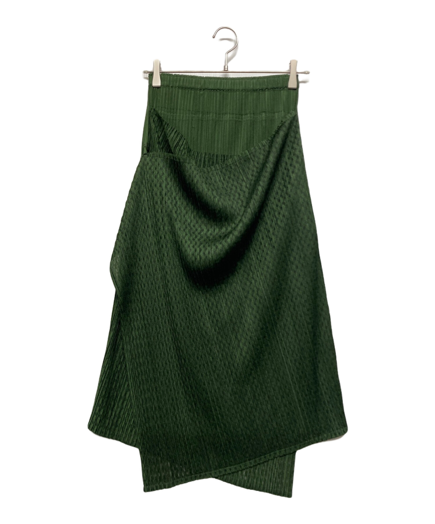 PLEATS PLEASE (プリーツプリーズ) プリーツ巻きスカート グリーン サイズ:SIZE 4