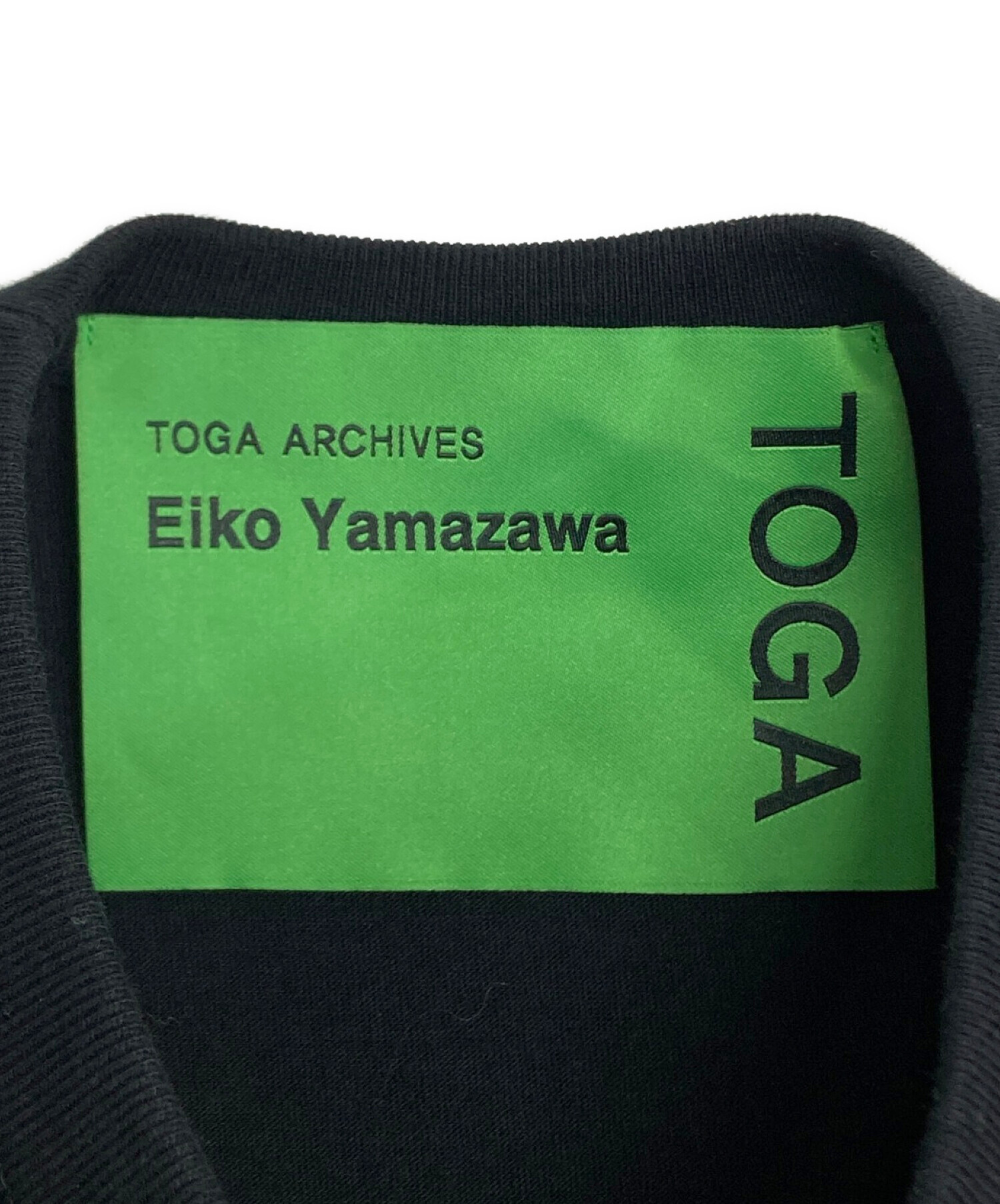 TOGA ARCHIVES (トーガアーカイブス) EIKO YAMAZAWA (エイコ ヤマザワ) 切替Tシャツ ブラック サイズ:SIZE M