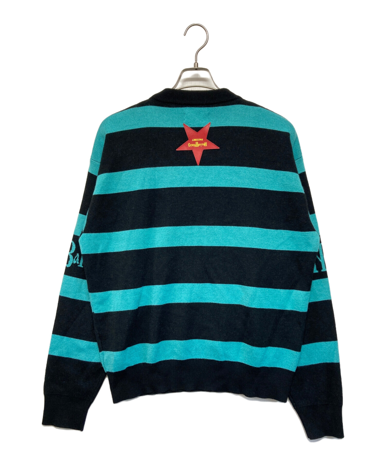 中古・古着通販】PACCBET (ラスベート) WOOL MOGUTIN SWEATER KNIT ブルー×ブラック サイズ:SIZE  XL｜ブランド・古着通販 トレファク公式【TREFAC FASHION】スマホサイト