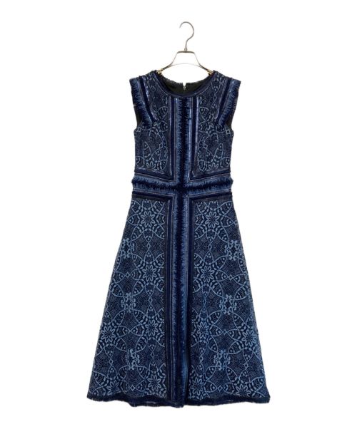 【中古・古着通販】TADASHI SHOJI (タダシ ショージ) ノースリーブレースワンピース ネイビー サイズ:SIZE 2｜ブランド・古着通販  トレファク公式【TREFAC FASHION】スマホサイト