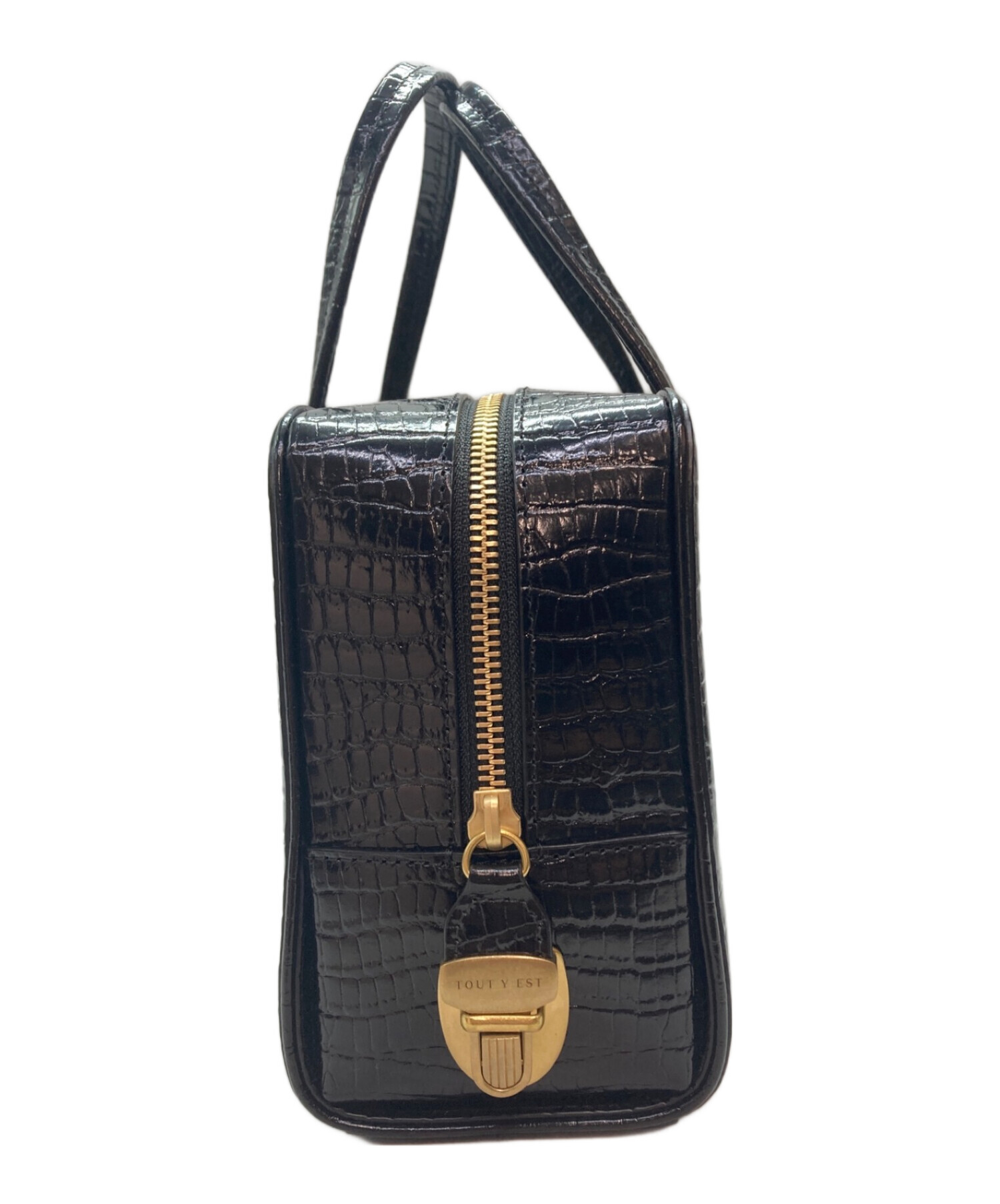 中古・古着通販】TOUT Y EST (トゥティエ) SAC LOQUET MINI CROCO BAG ブラック｜ブランド・古着通販  トレファク公式【TREFAC FASHION】スマホサイト