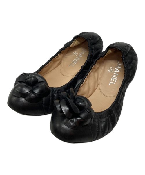 【中古・古着通販】CHANEL (シャネル) フラットシューズ ブラック サイズ:SIZE 37｜ブランド・古着通販 トレファク公式【TREFAC  FASHION】スマホサイト