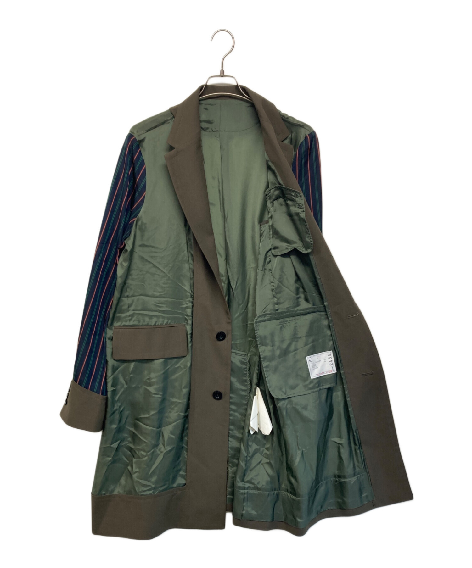 中古・古着通販】sacai (サカイ) Suiting Coat オリーブ サイズ:SIZE 2｜ブランド・古着通販 トレファク公式【TREFAC  FASHION】スマホサイト