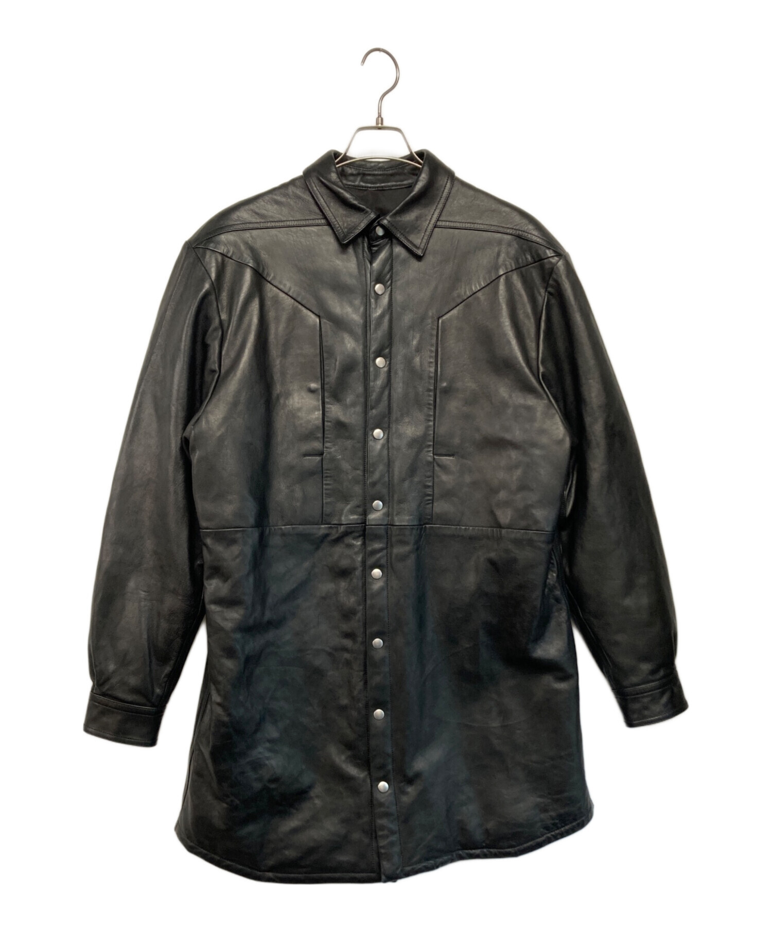 RICK OWENS (リックオウエンス) JUMBO FOGPOCKET OUTERSHIRT ブラック サイズ:SIZE 46