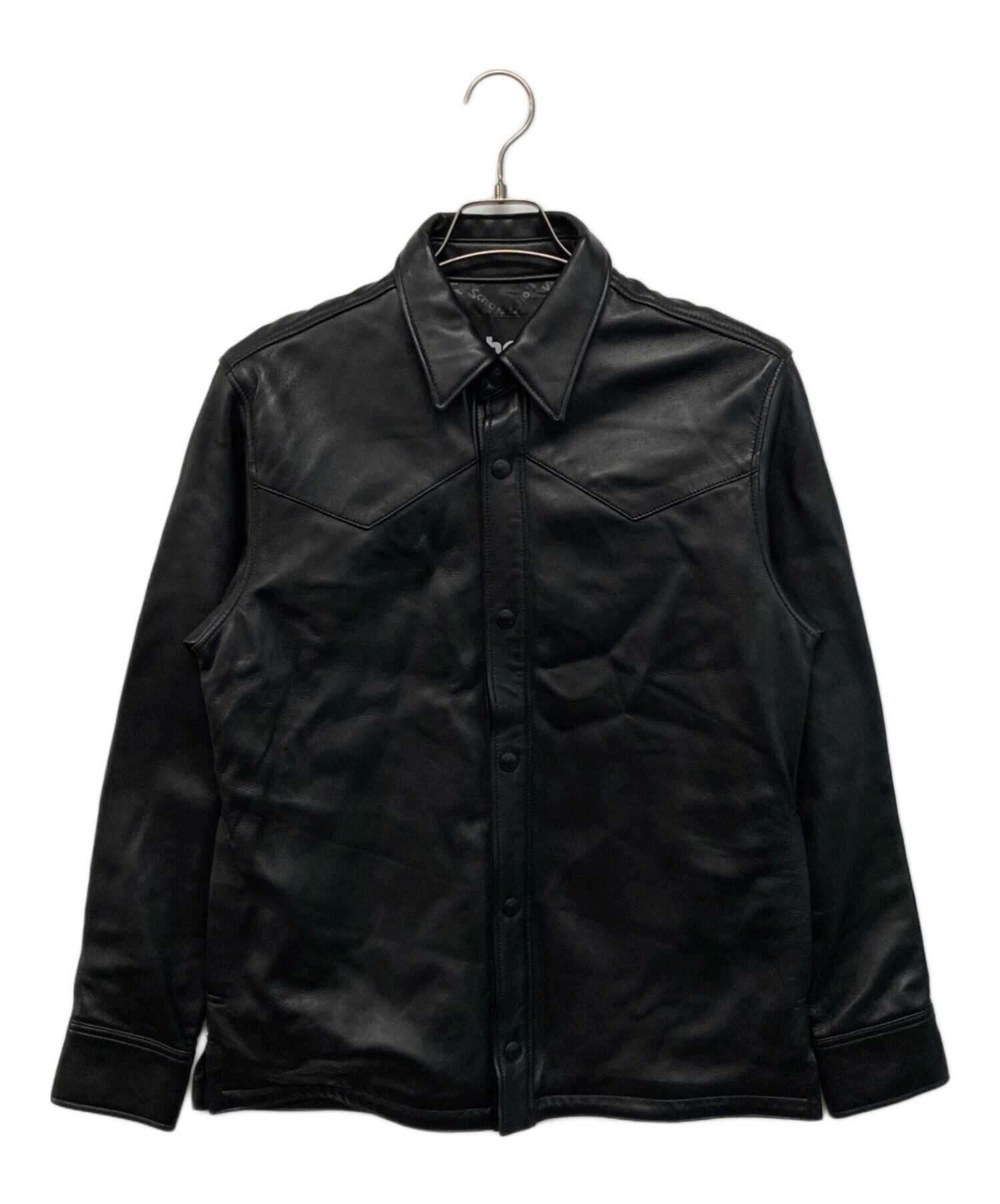 Schott (ショット) nano・universe (ナノ・ユニバース) 別注 LEATHER WESTERN JACKET ブラック  サイズ:SIZE L 未使用品