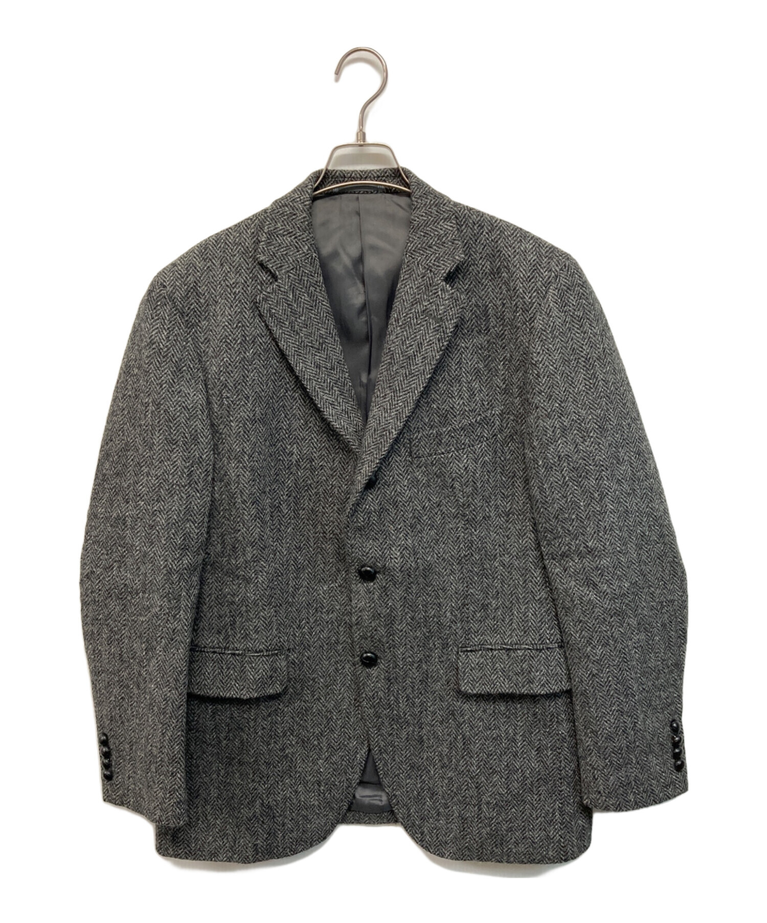 TEIJIN (テイジン) Harris Tweed (ハリスツイード) ヘリンボーン3Bジャケット グレー サイズ:50