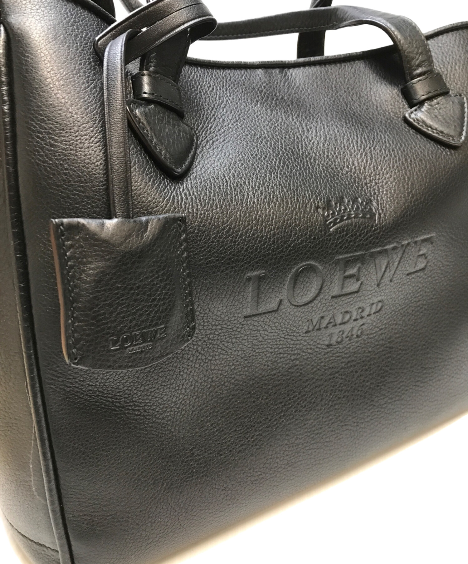 LOEWE (ロエベ) ヘリテージレザートートバッグ ブラック