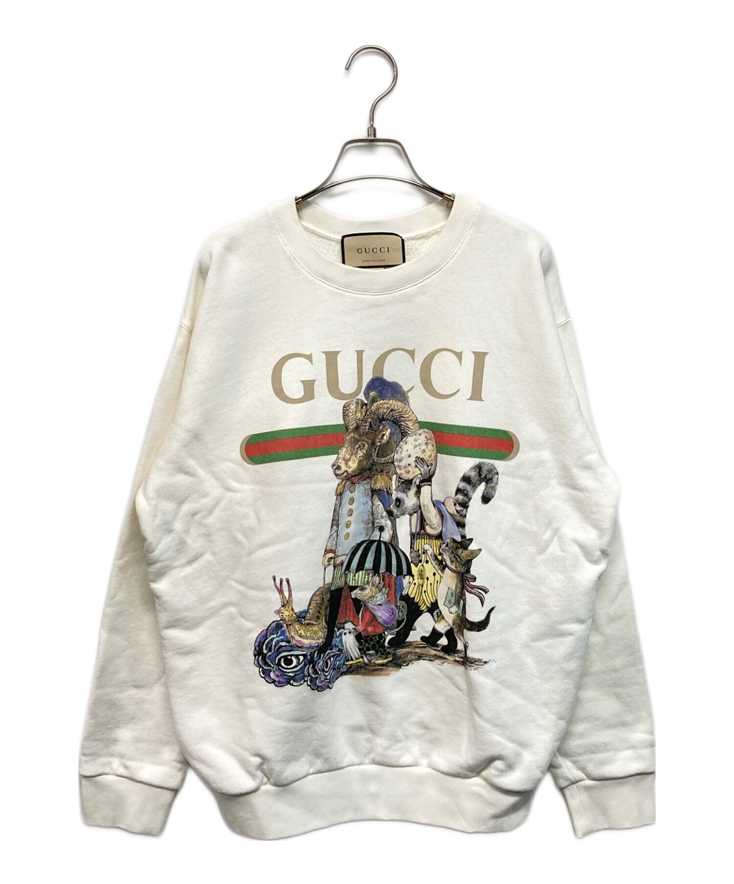 中古・古着通販】GUCCI (グッチ) プリントスウェット ホワイト サイズ:SIZE S｜ブランド・古着通販 トレファク公式【TREFAC  FASHION】スマホサイト