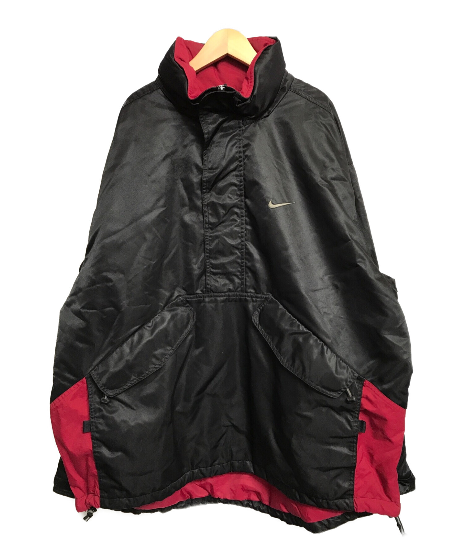 NIKE (ナイキ) 90s 裏フリースアノラックジャケット ブラック サイズ:XL