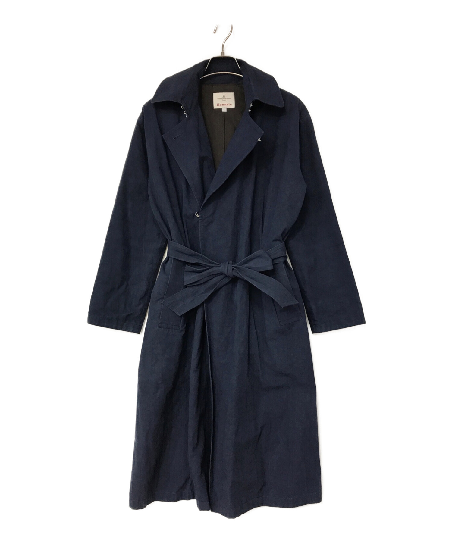 Honnete (オネット) OVERSIZED TRENCH COAT ネイビー サイズ:1