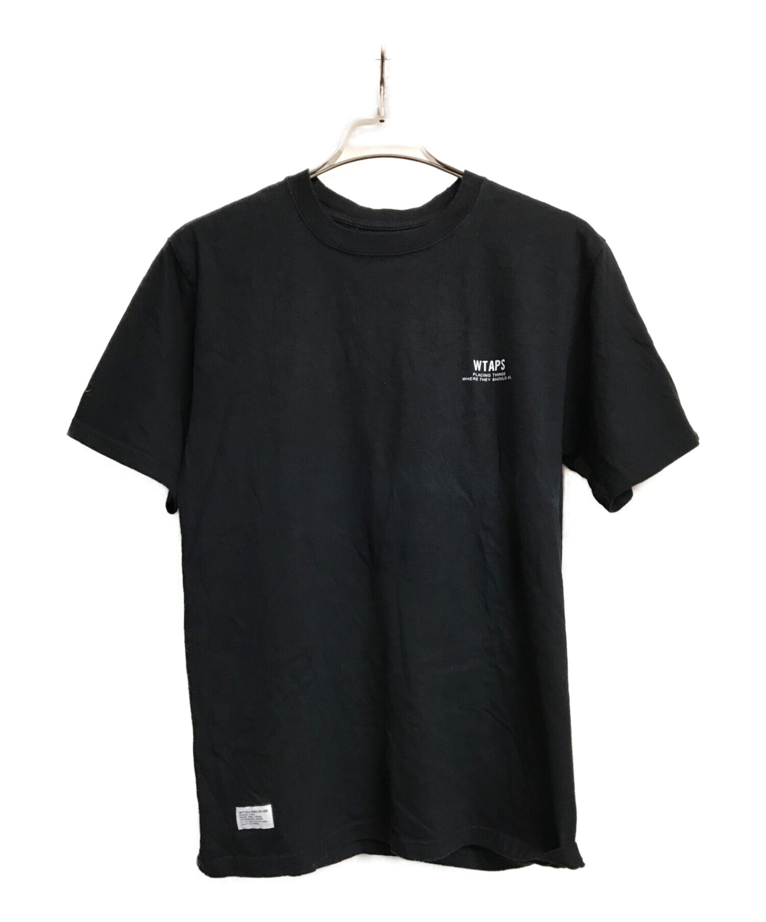 WTAPS (ダブルタップス) ロゴTシャツ ブラック サイズ:3