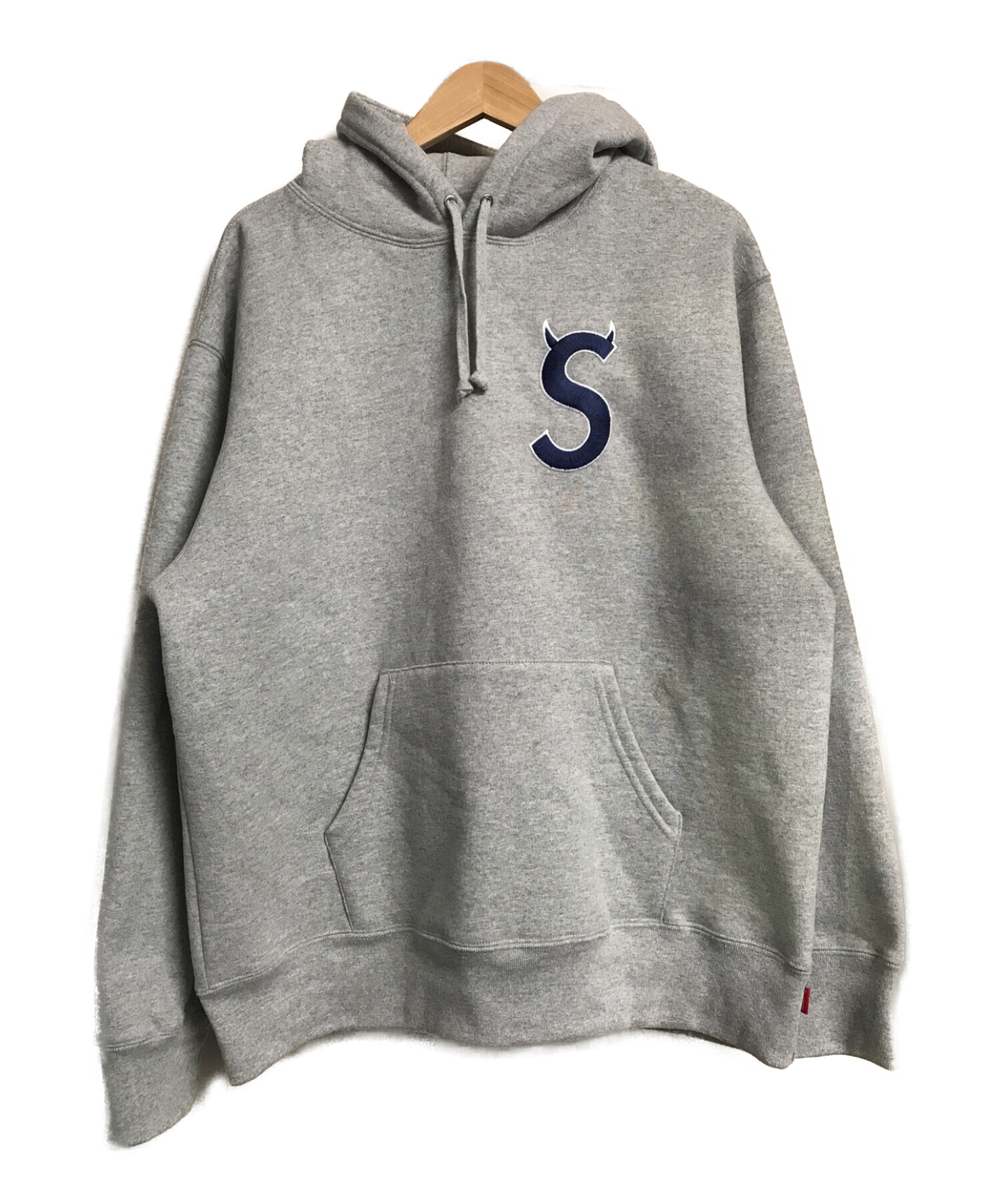 Supreme S Logo Hooded Sweatshirt Grey M袖丈長袖