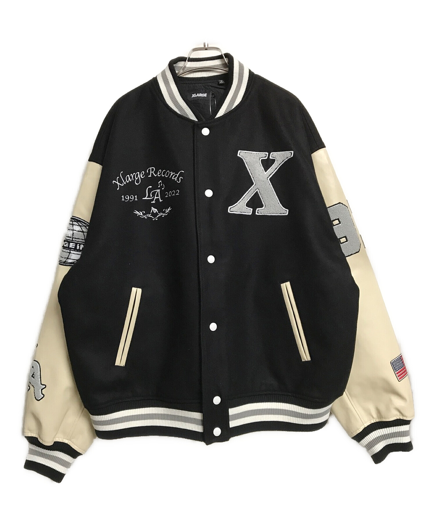 X-LARGE (エクストララージ) OG LOGO VARSITY JACKET ブラック サイズ:XL