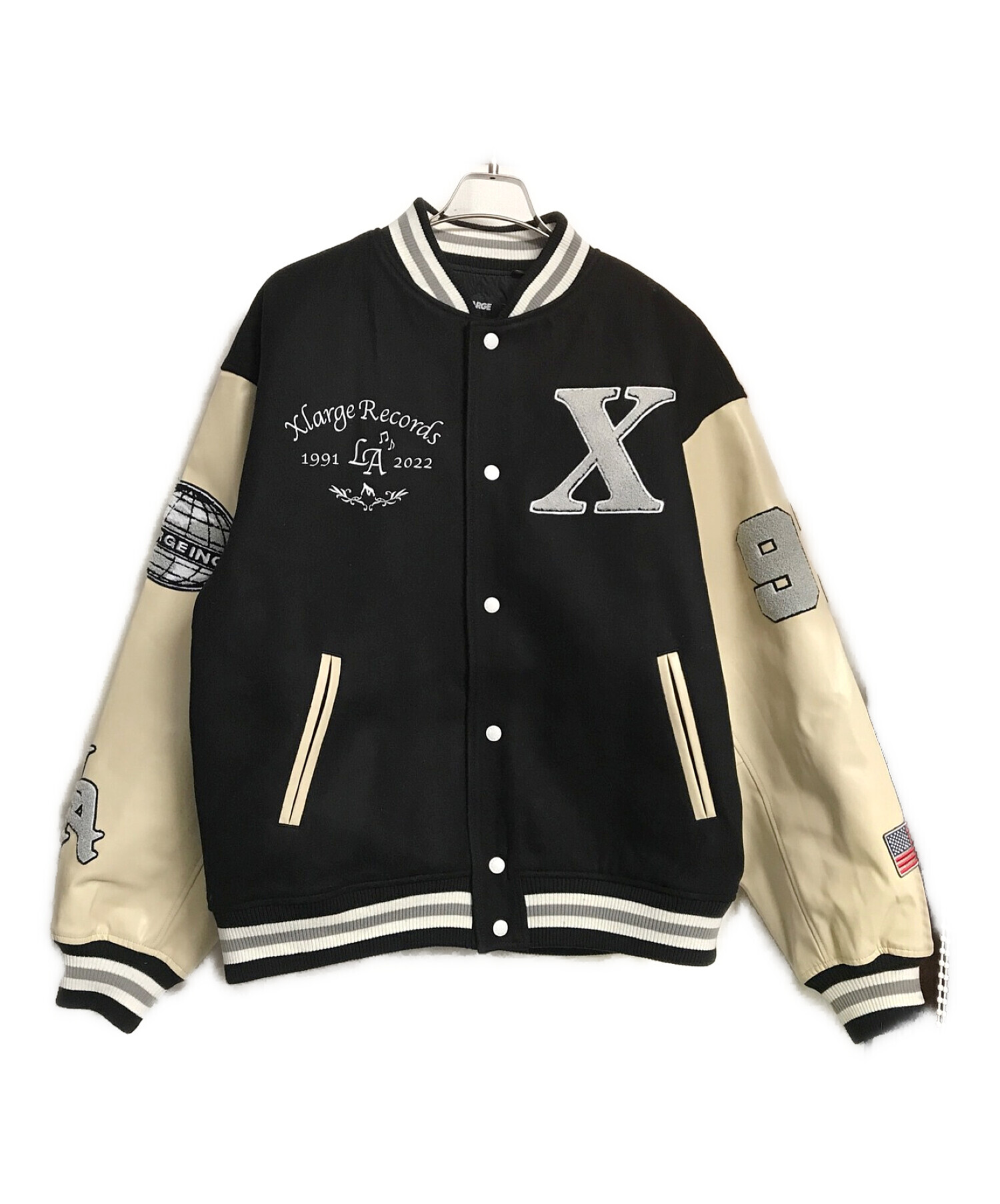 X-LARGE (エクストララージ) OG LOGO VARSITY JACKET ブラック サイズ:XL