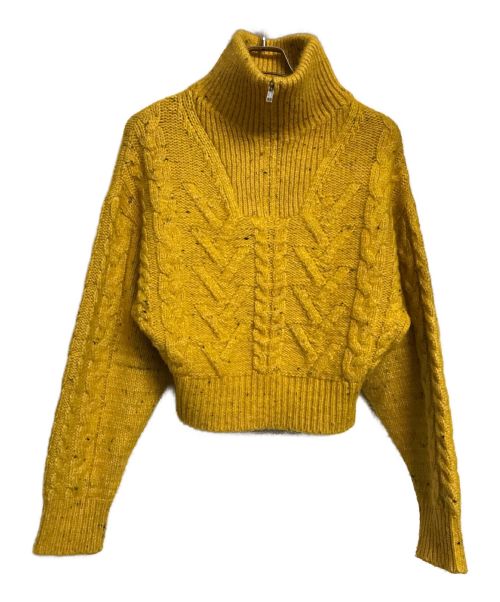 中古・古着通販】Ganni (ガニー) Cable Knit Zipper Blouse イエロー