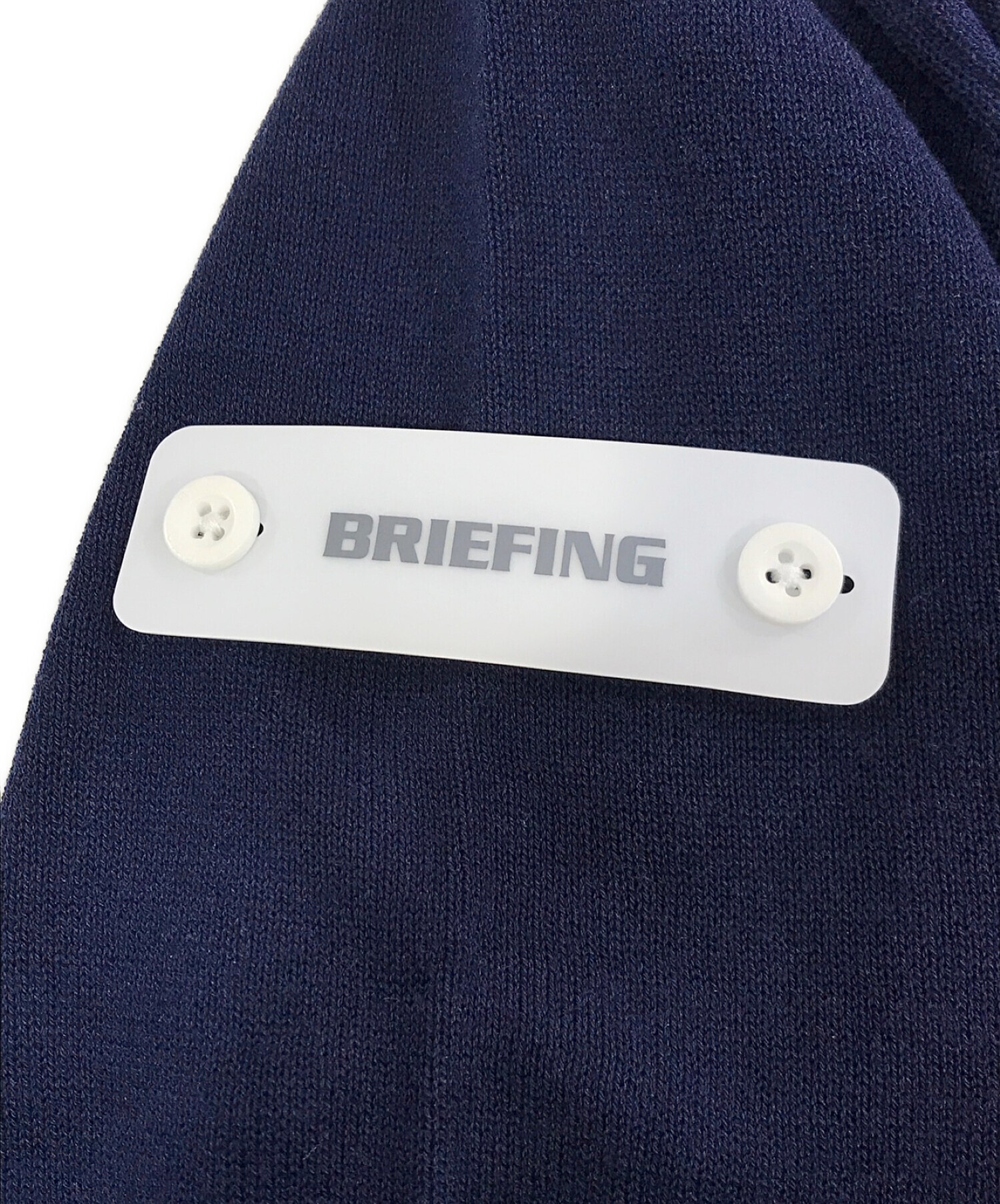 BRIEFING (ブリーフィング) シルクカシミヤクルーネックニット ネイビー サイズ:S 未使用品