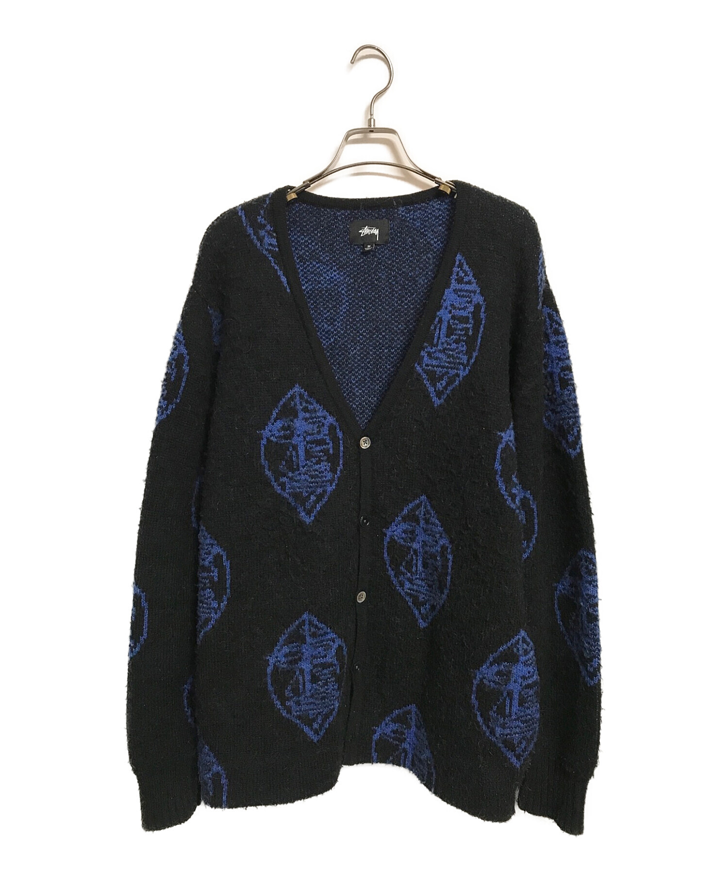 STUSSY CARDIGAN BLACK SIZE M - カーディガン