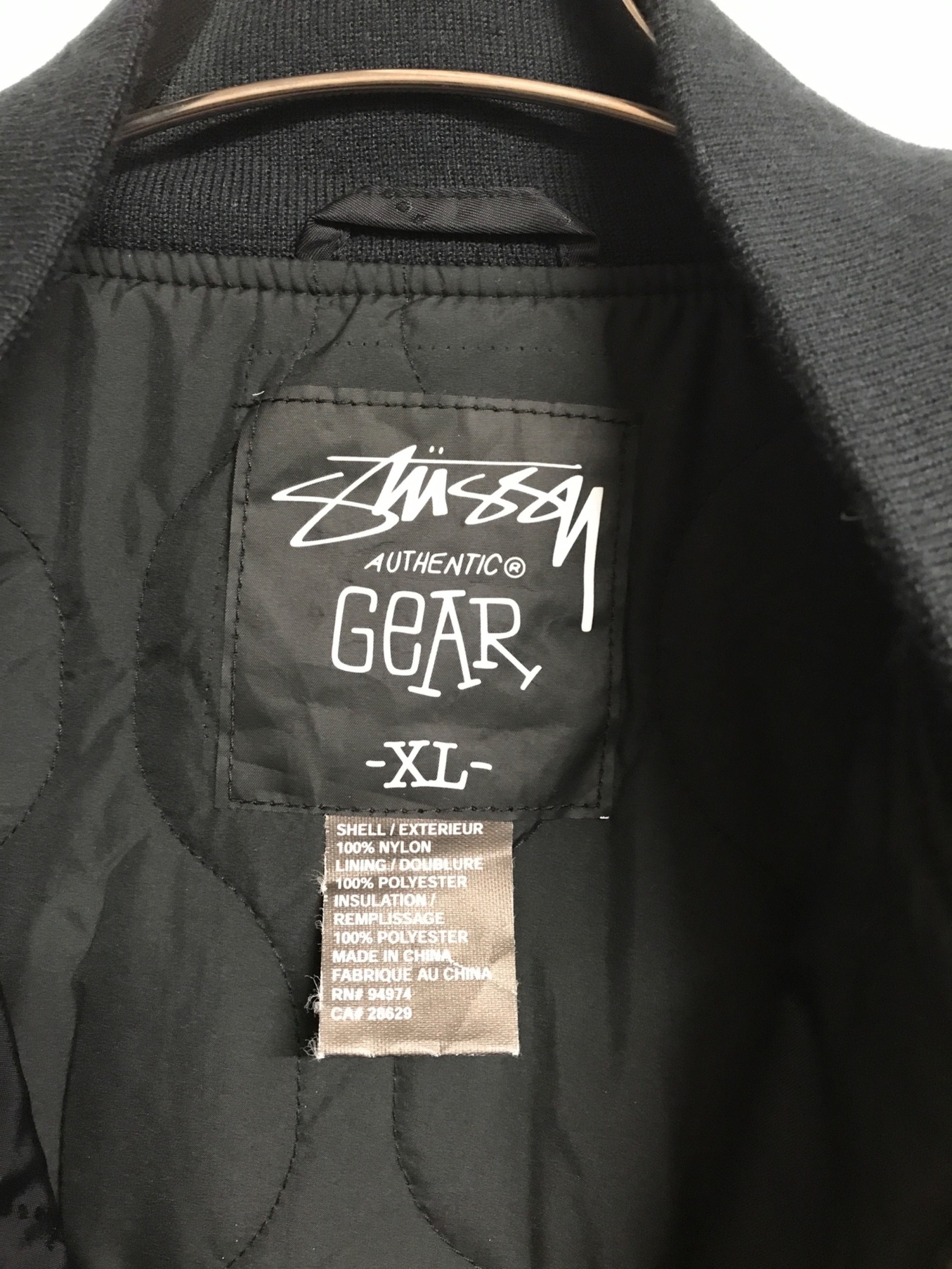 stussy GEAR ストックロゴMA-1ジャケット-