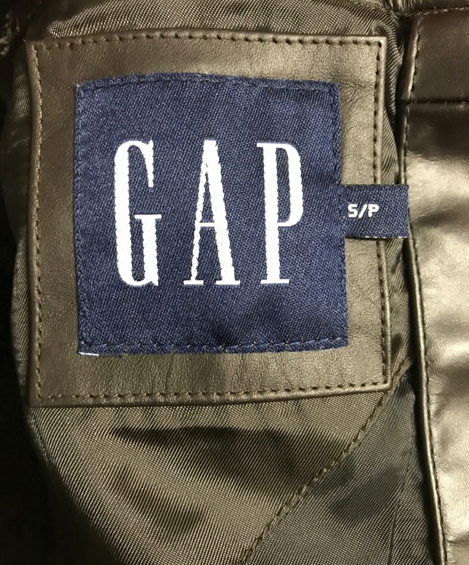 OLD GAP (オールドギャップ) レザーテーラードジャケット ブラウン サイズ:S