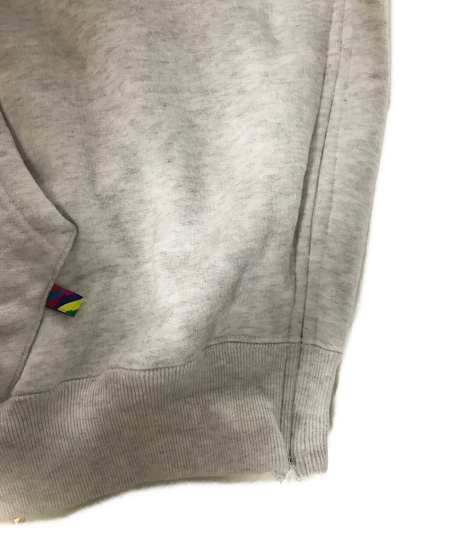 is-ness (イズネス) VENTILATION LONG SWEAT HOODIE グレー サイズ:L