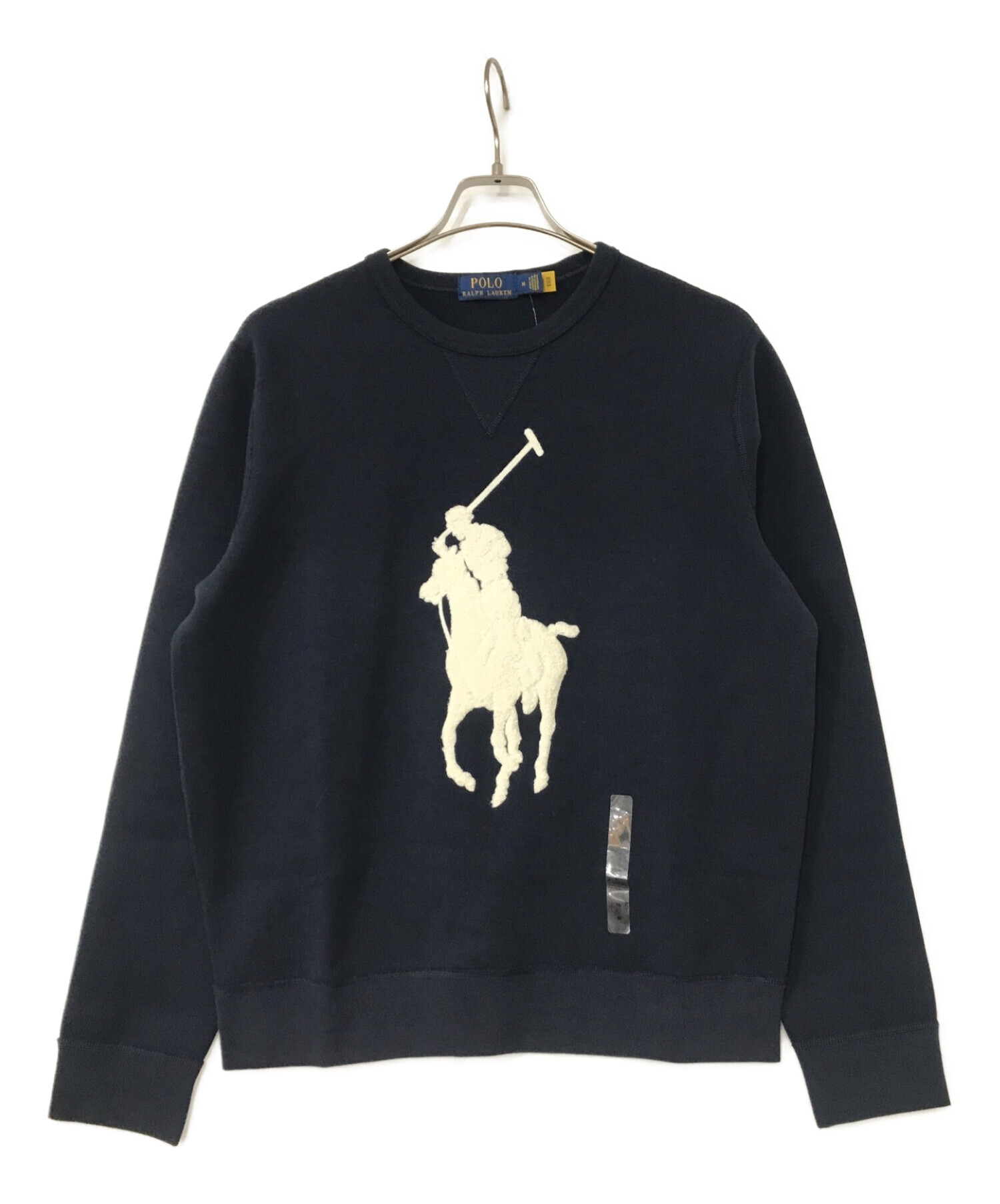 POLO RALPH LAUREN (ポロ・ラルフローレン) ビッグポロ刺繍スウェット ネイビー サイズ:M 未使用品