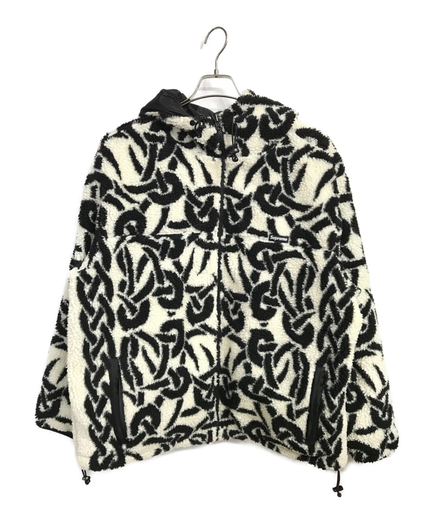 SUPREME (シュプリーム) Celtic Knot Reversible WINDSTOPPER Fleece Hooded Jacket  アイボリー×ブラック サイズ:XL