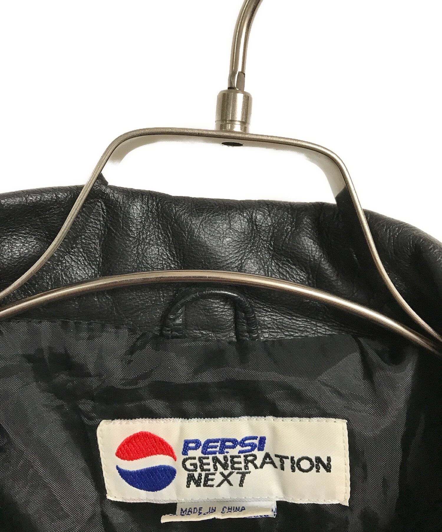 PEPSI (ペプシ) ロゴパッチレザージャケット ブラック サイズ:XL