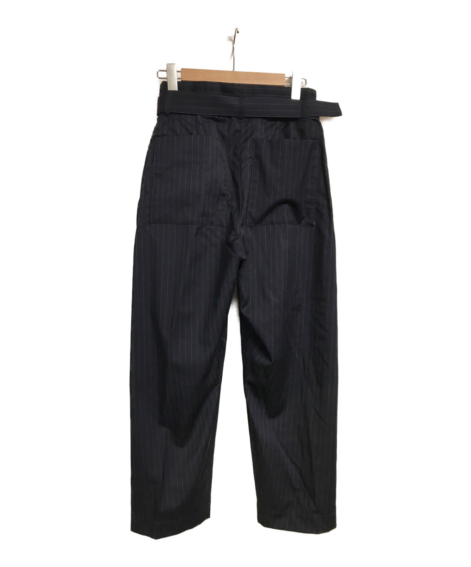 SEEALL. (シーオール) 21aw BELTED PANTS ネイビー サイズ:2