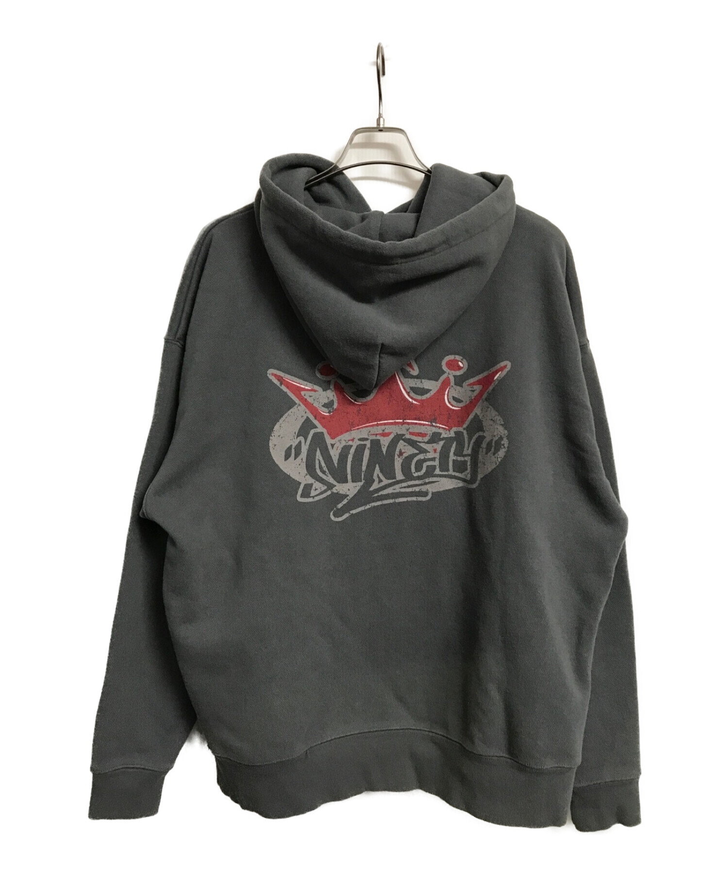 9090 (9090) KING LOGO HOODIE グレー サイズ:M