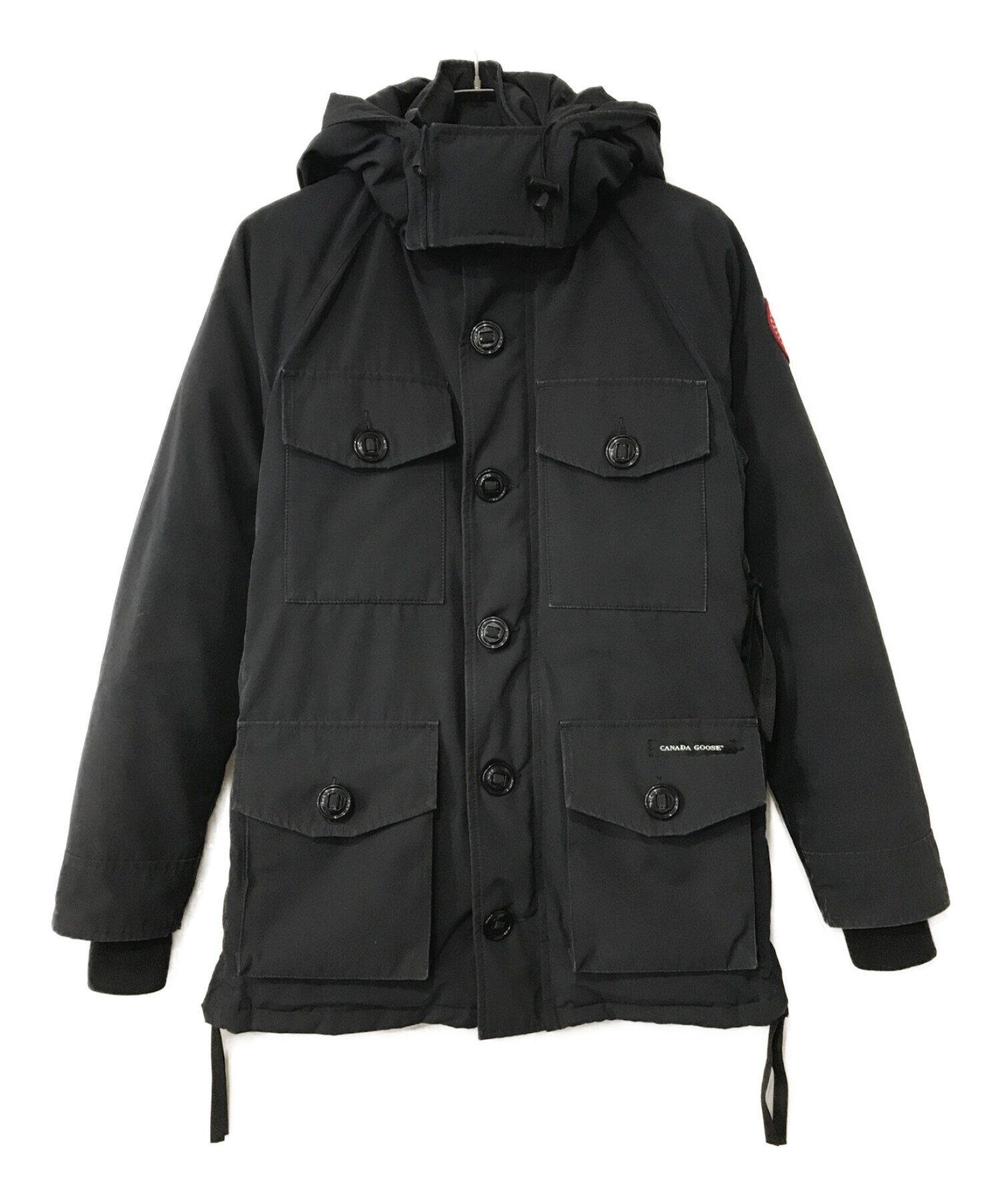 CANADA GOOSE (カナダグース) LANGLEYフード付きダウンジャケット ネイビー サイズ:XS