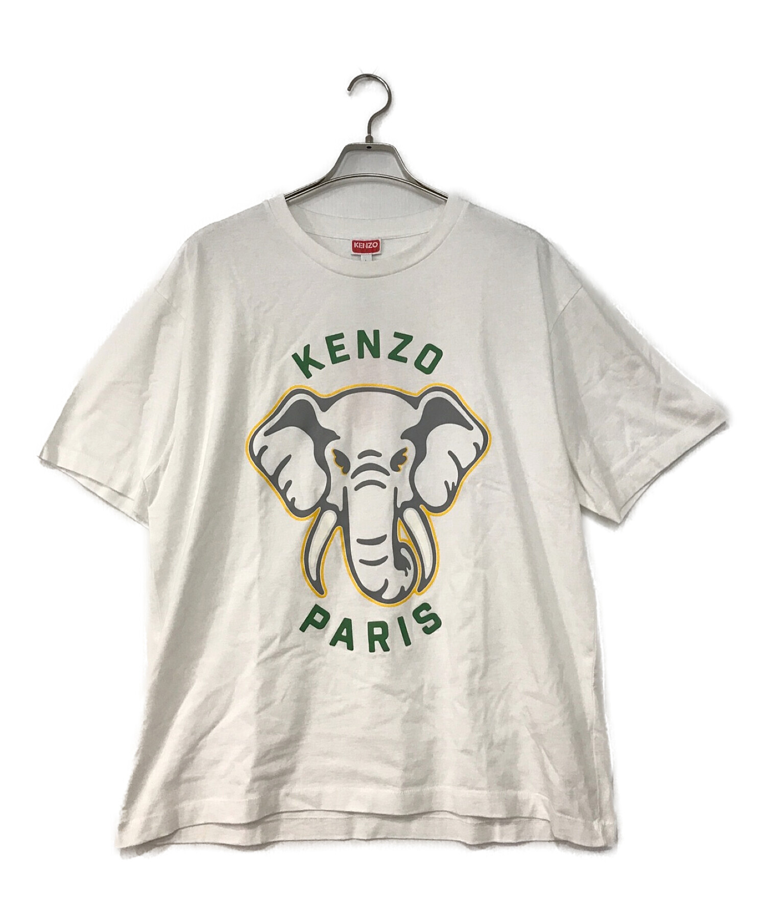KENZO (ケンゾー) 'VARISTY JUNGLE' エレファント オーバー サイズ Tシャツ ホワイト サイズ:L