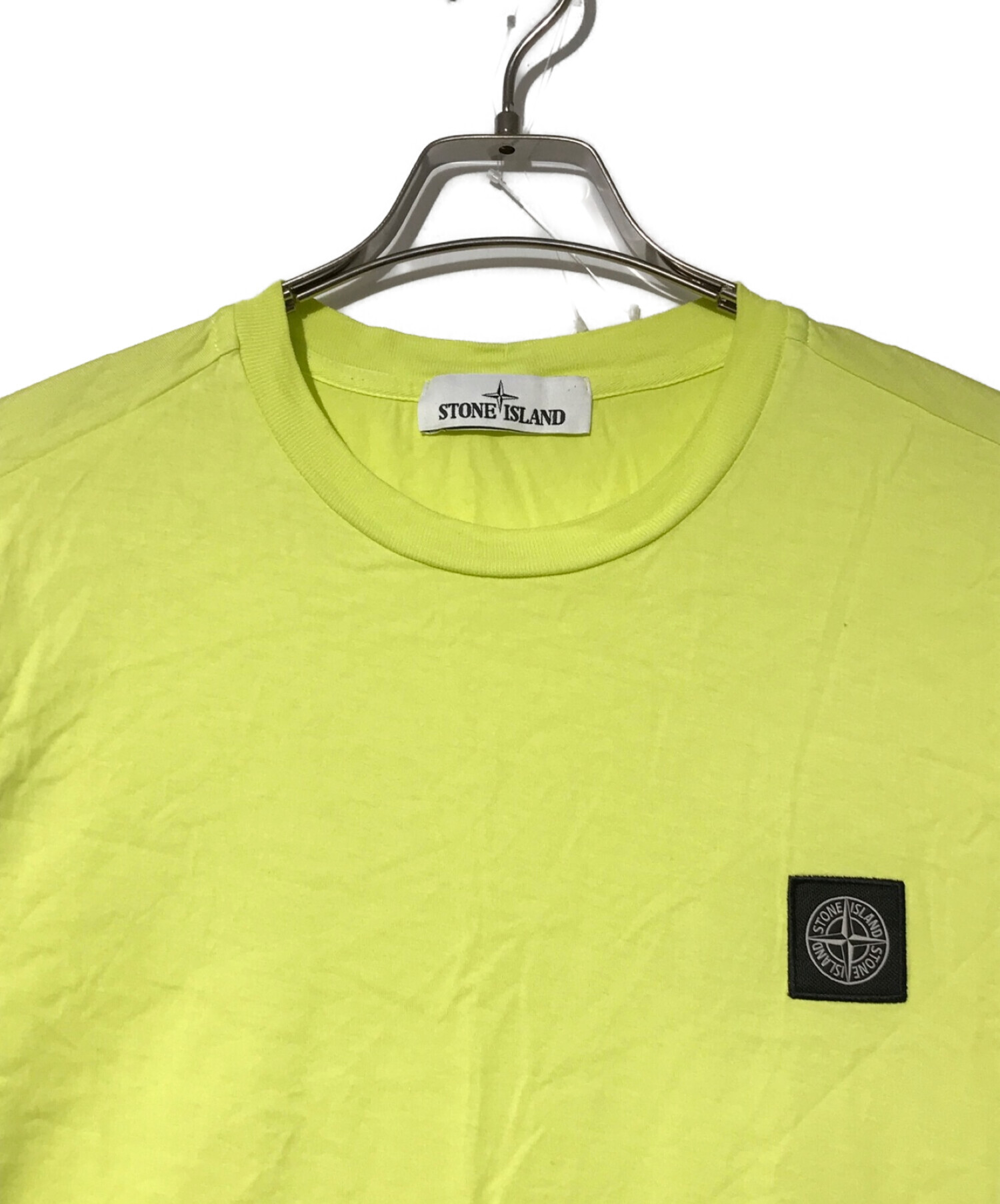 STONE ISLAND (ストーンアイランド) ロゴワンポイントTシャツ イエロー サイズ:L