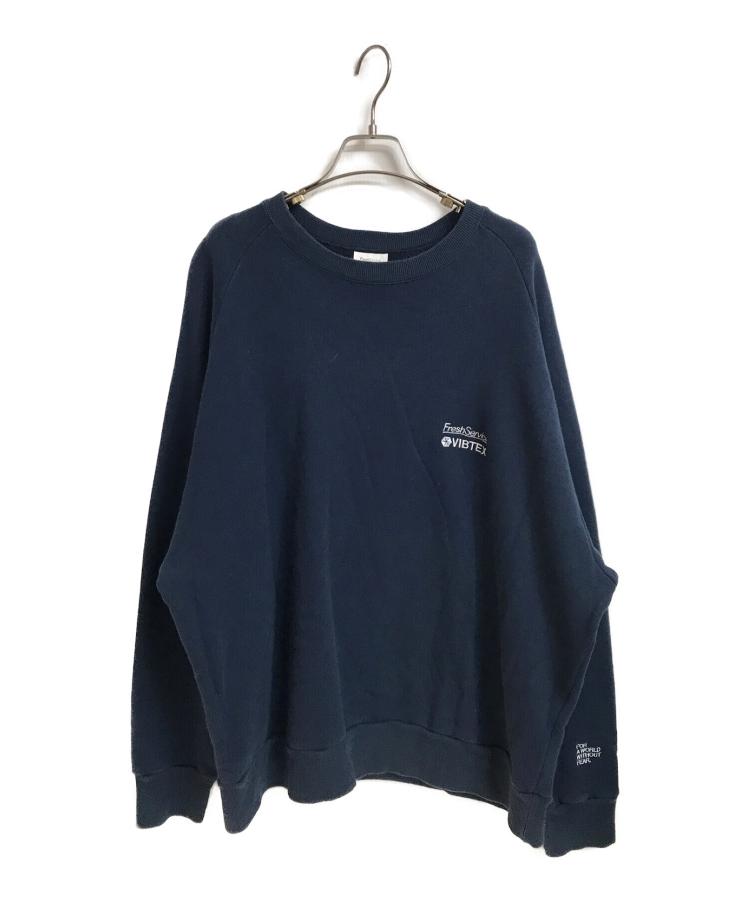 FreshService×VIBTEX (フレッシュサービス×ビブテックス) SWEAT CREW NECK PULLOVER ネイビー サイズ:L