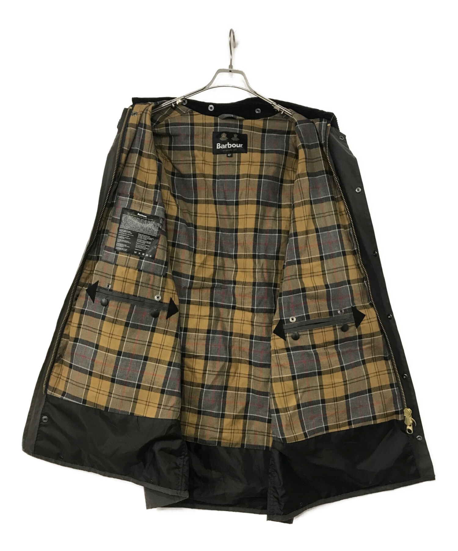 中古・古着通販】Barbour (バブアー) OS BORDER オイルドコート グレー