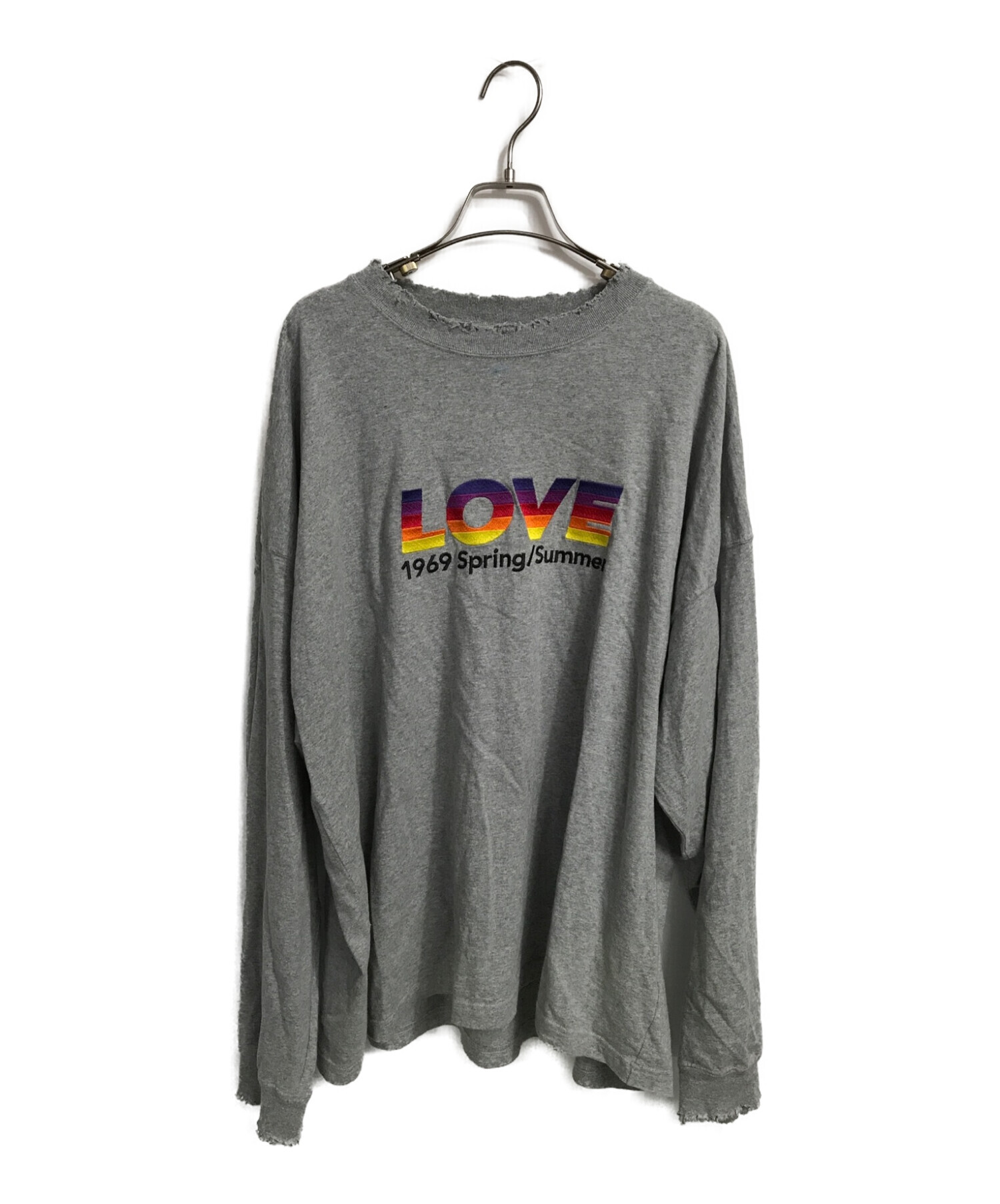 DAIRIKU (ダイリク) LOVE long sleeve tee グレー サイズ:FREE