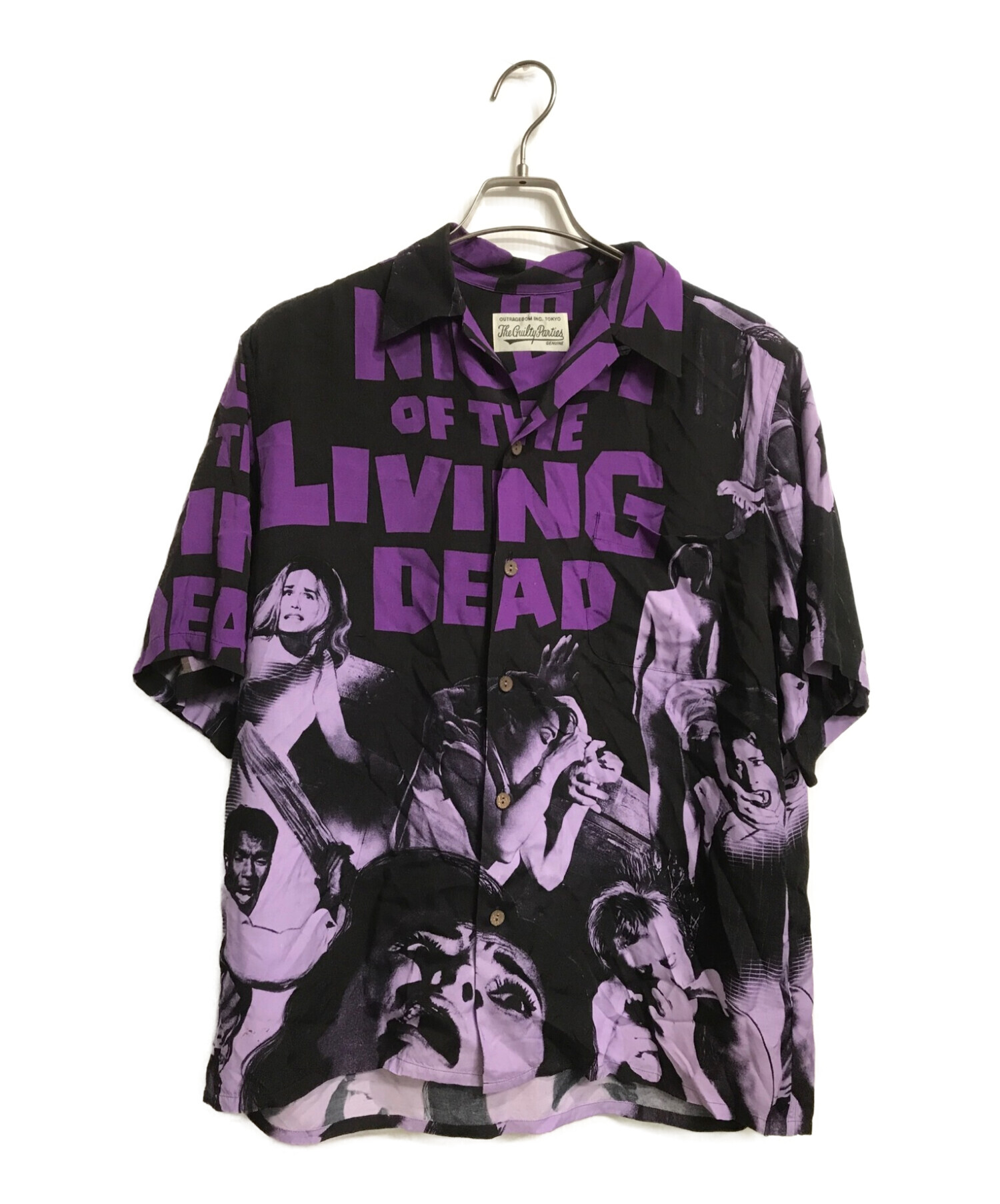 WACKO MARIA (ワコマリア) NIGHT OF THE LIVING DEAD / HAWAIIAN SHIRT パープル サイズ:M