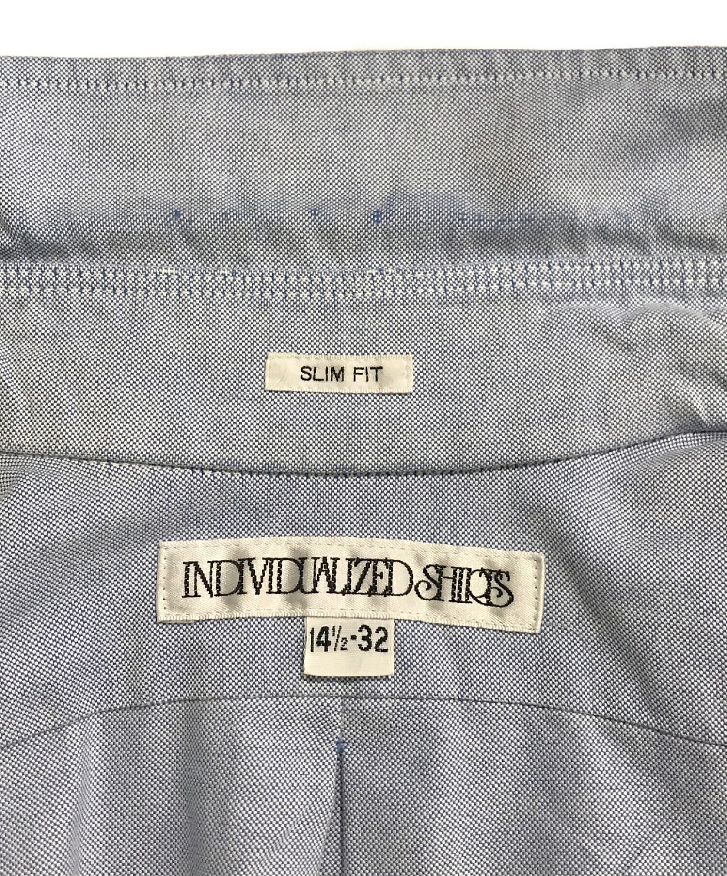 INDIVIDUALIZED SHIRTS (インディビジュアライズドシャツ) SLIMFITシャツ スカイブルー サイズ:14 1/2-32