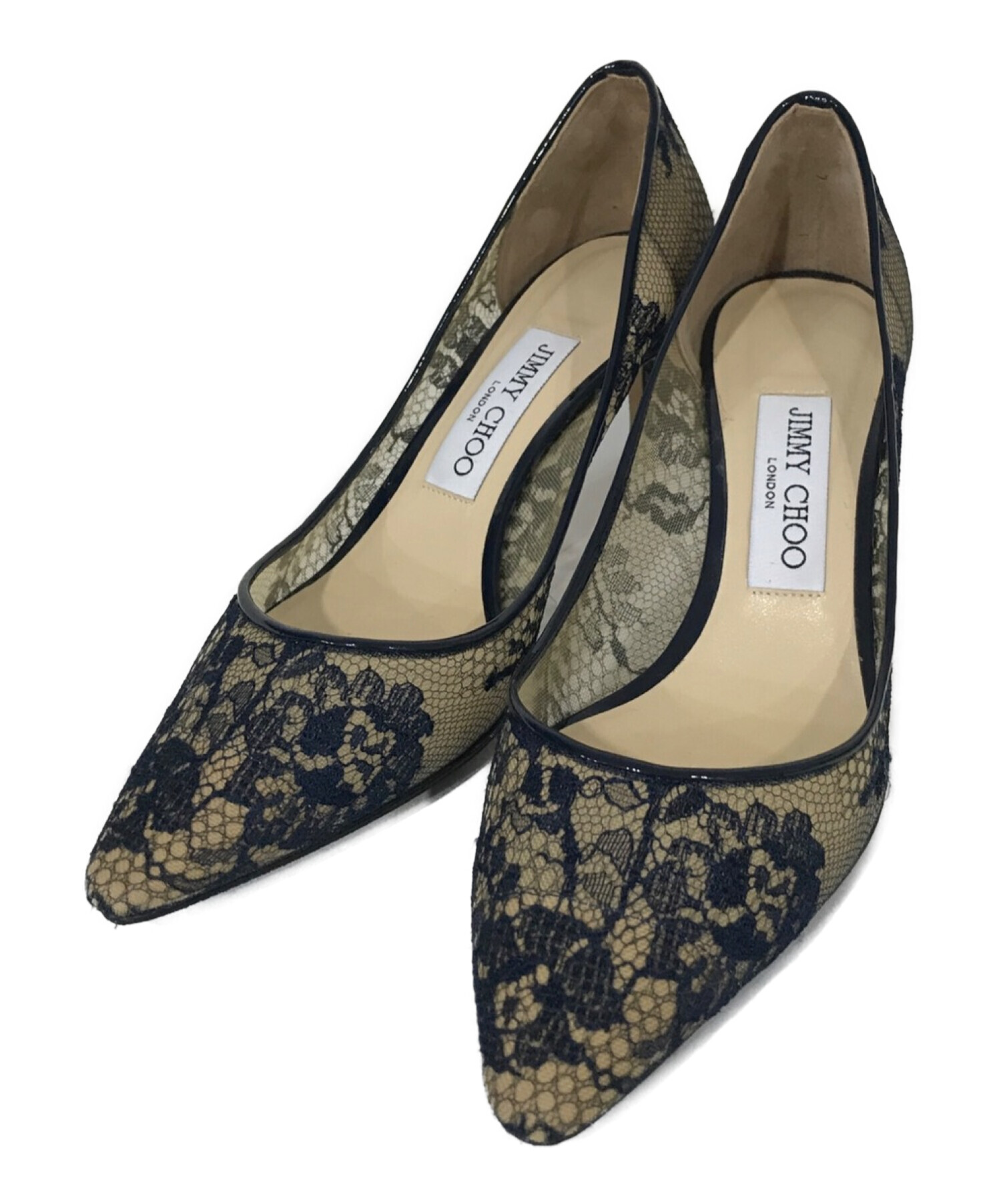 JIMMY CHOO レースパンプス 36 1/2-