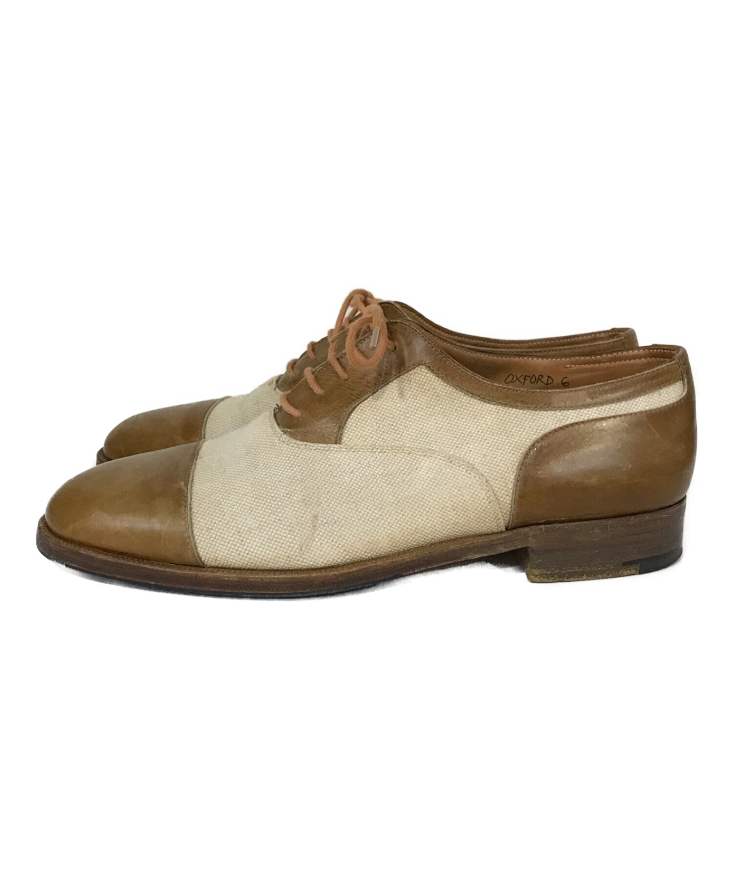 JOHN LOBB (ジョンロブ) サドルシューズ ブラウン サイズ:6