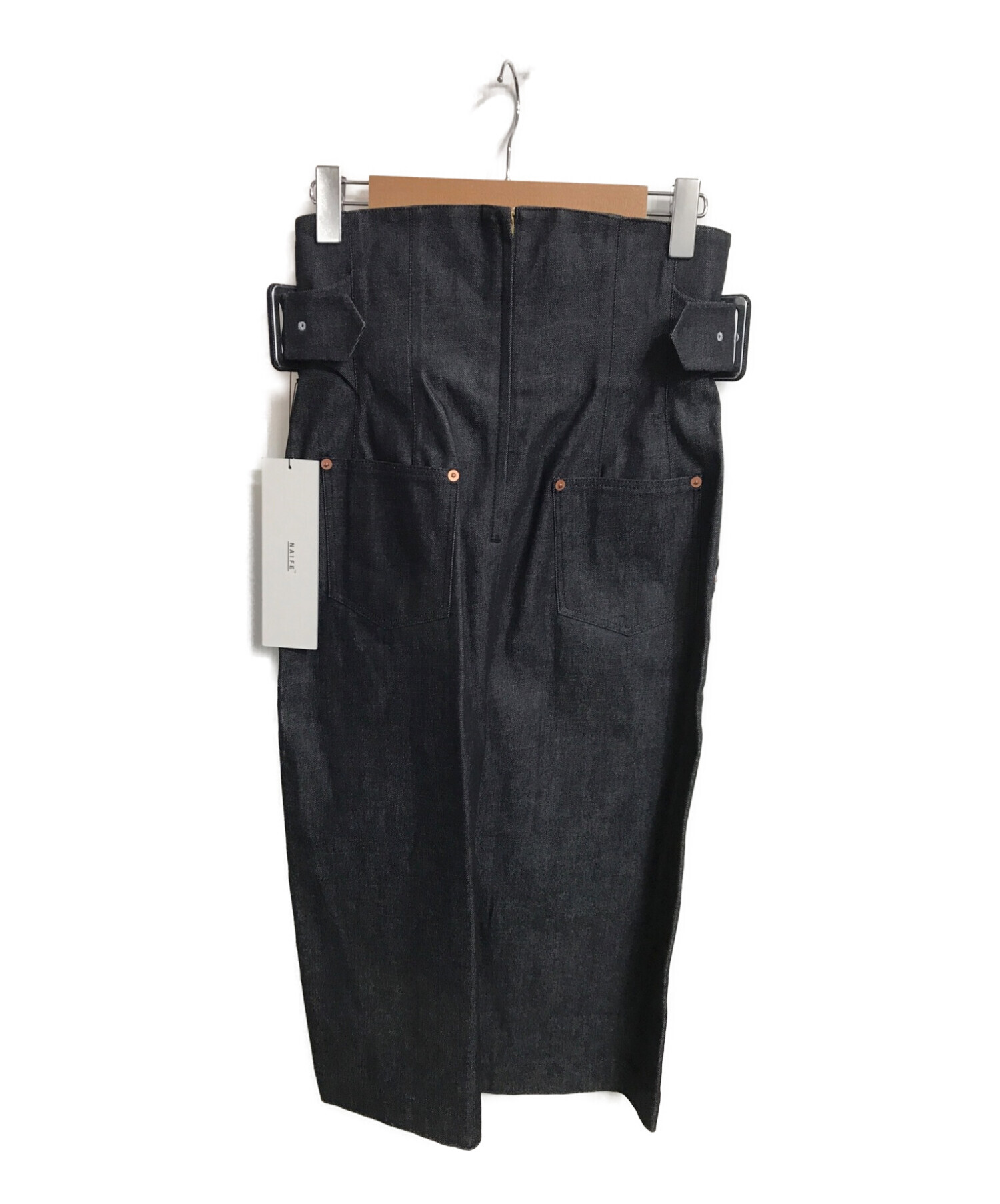 NAIFE (ナイフ) High waist skirt インディゴ サイズ:38 未使用品