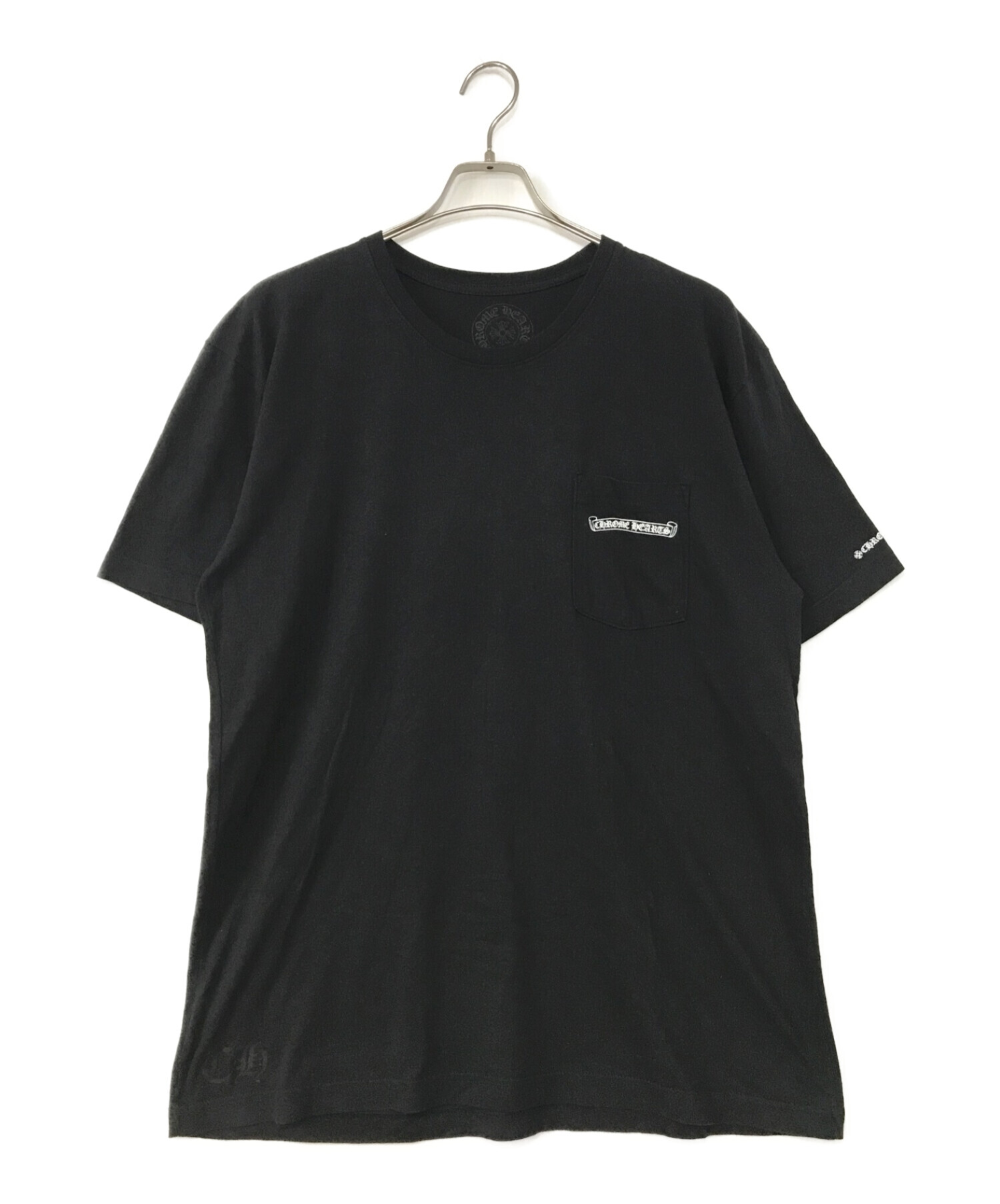 CHROME HEARTS (クロムハーツ) スクロールラベルtシャツ ブラック サイズ:XL