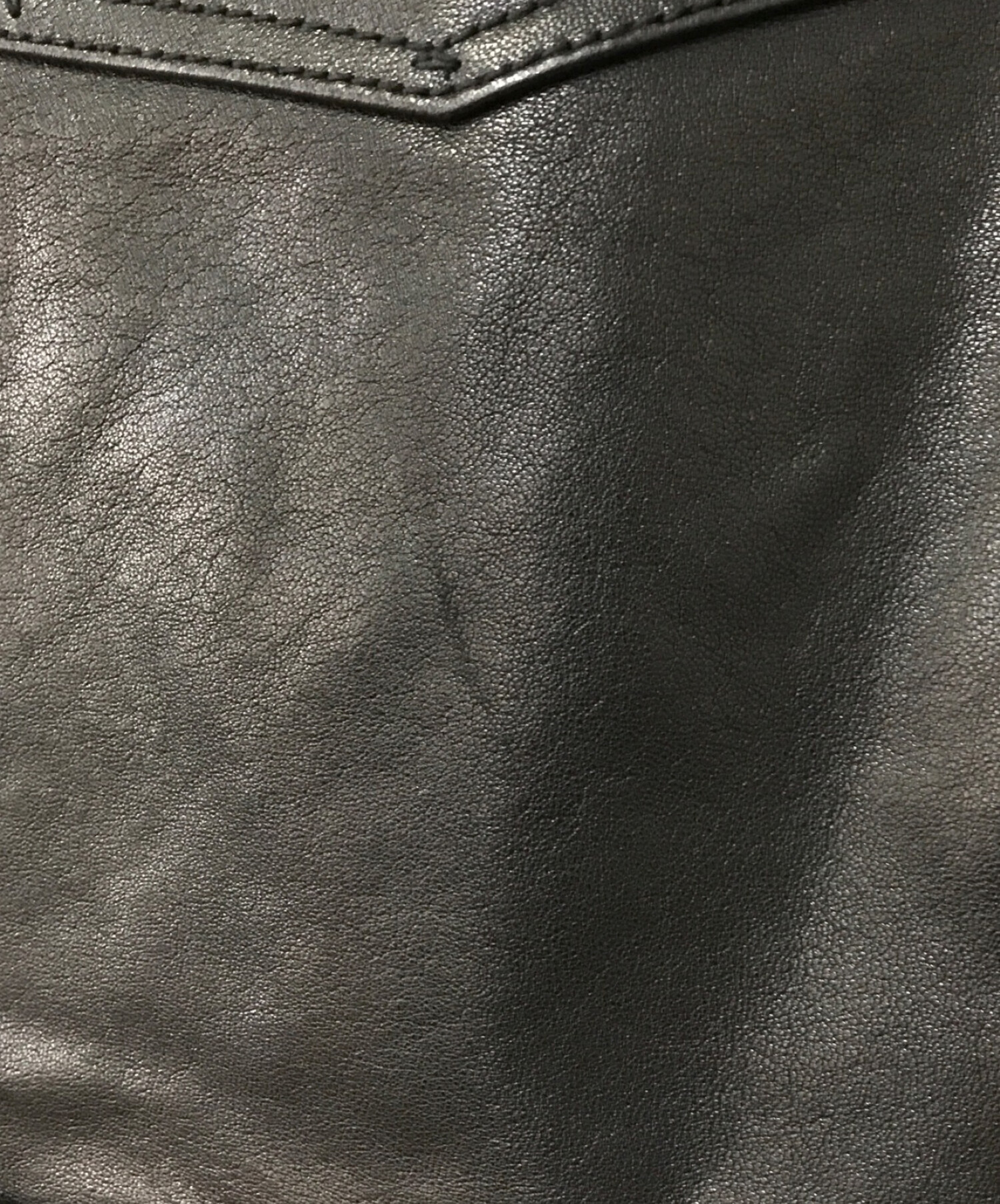 EDWIN (エドウィン) レザートラッカージャケット ブラック サイズ:42