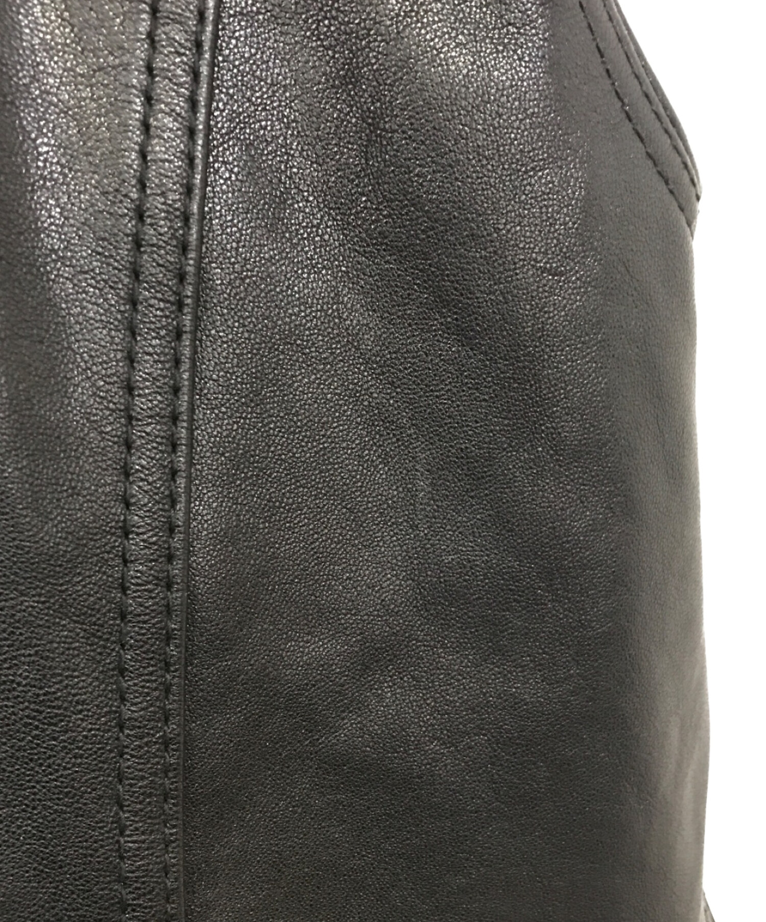 EDWIN (エドウィン) レザートラッカージャケット ブラック サイズ:42