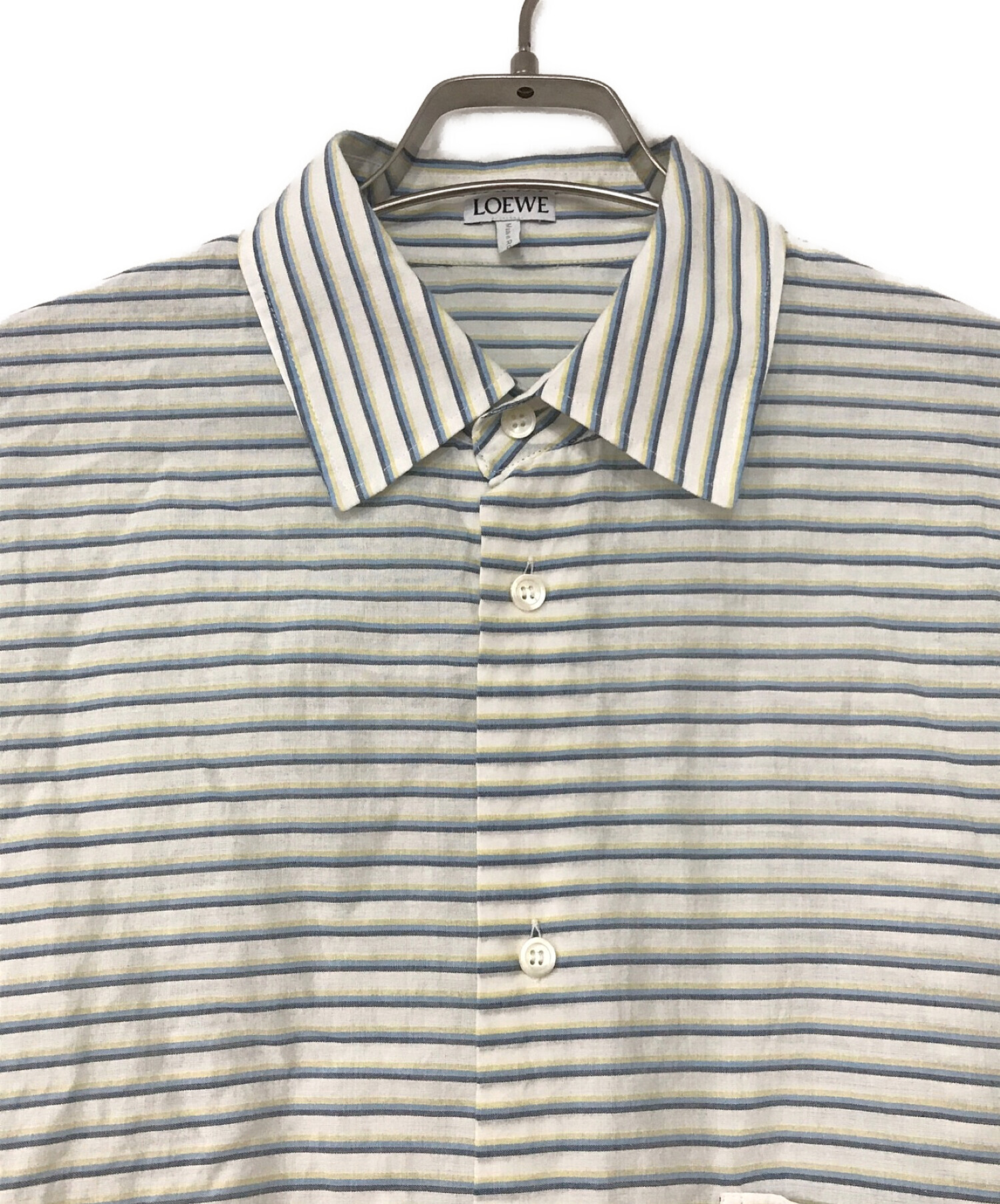 中古・古着通販】LOEWE (ロエベ) stripe oversezed shirt イエロー